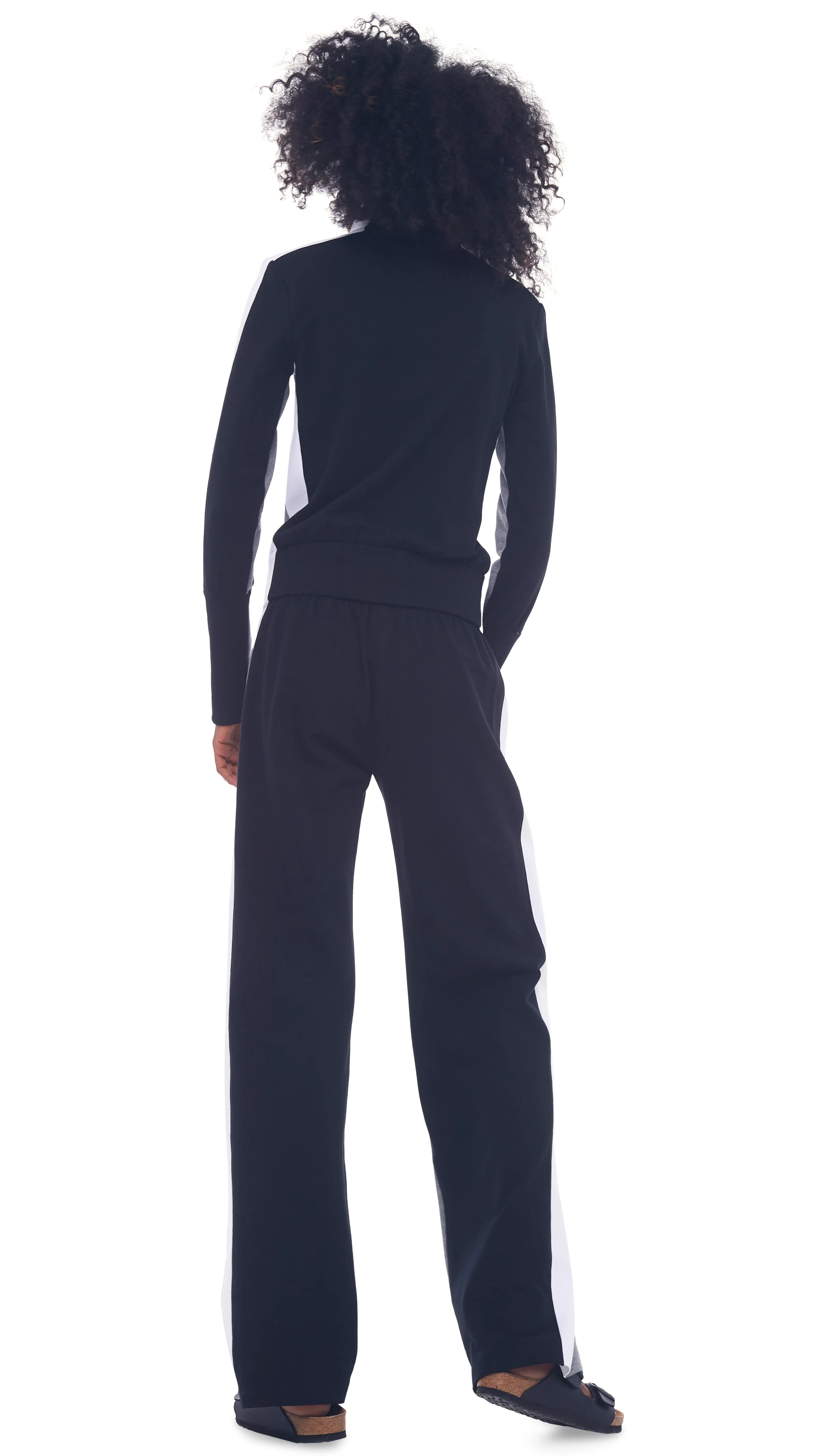 SIDE STRIPE BF SWEATPANT sold by Norma Kamali product image thumbnail 3