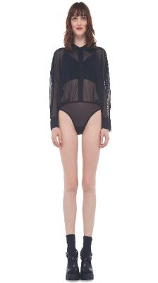 OVERSIZED NK SHIRT BODYSUIT sold by Norma Kamali