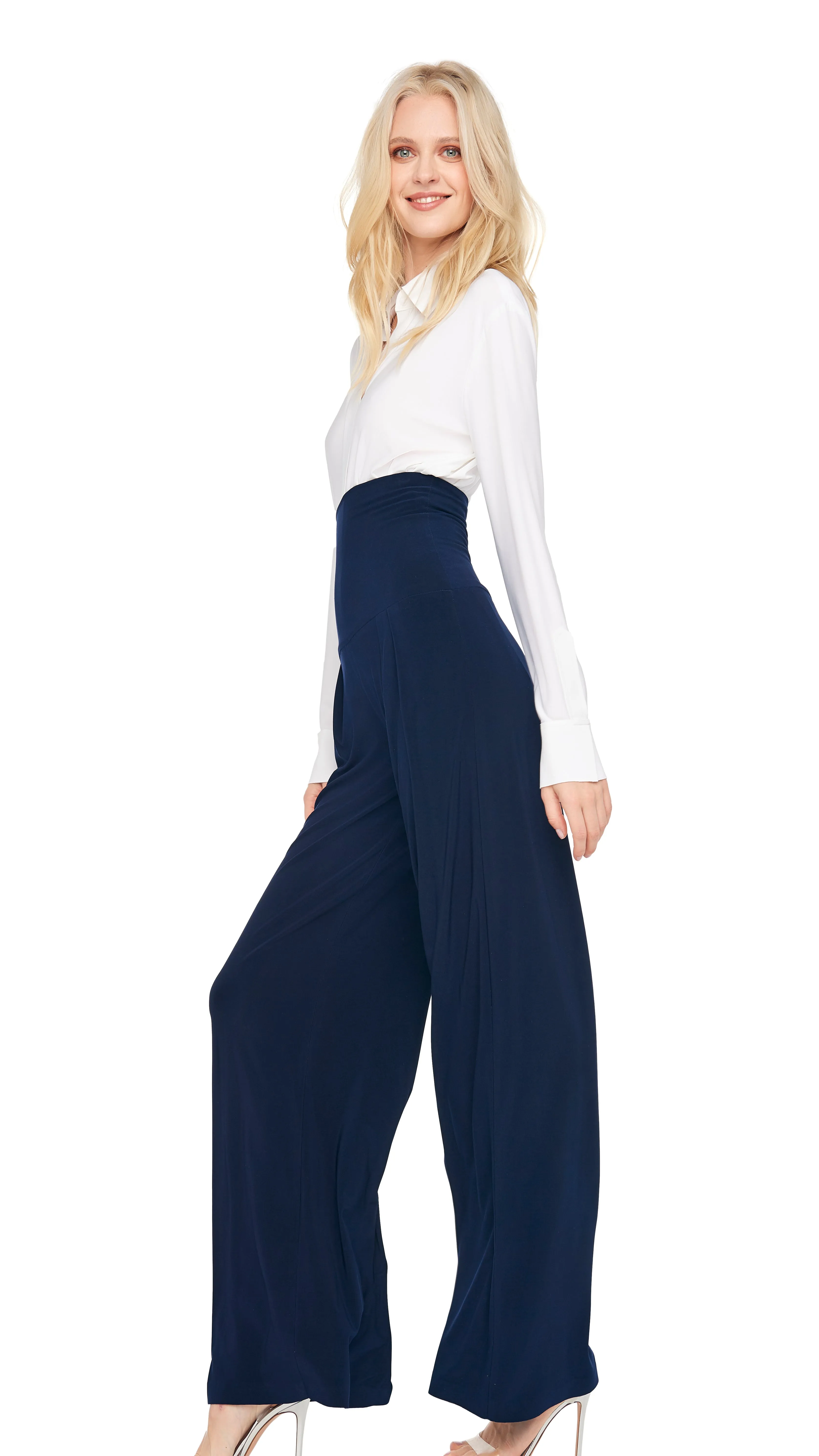 HIGH WAIST PLEAT PANT sold by Norma Kamali product image thumbnail 5