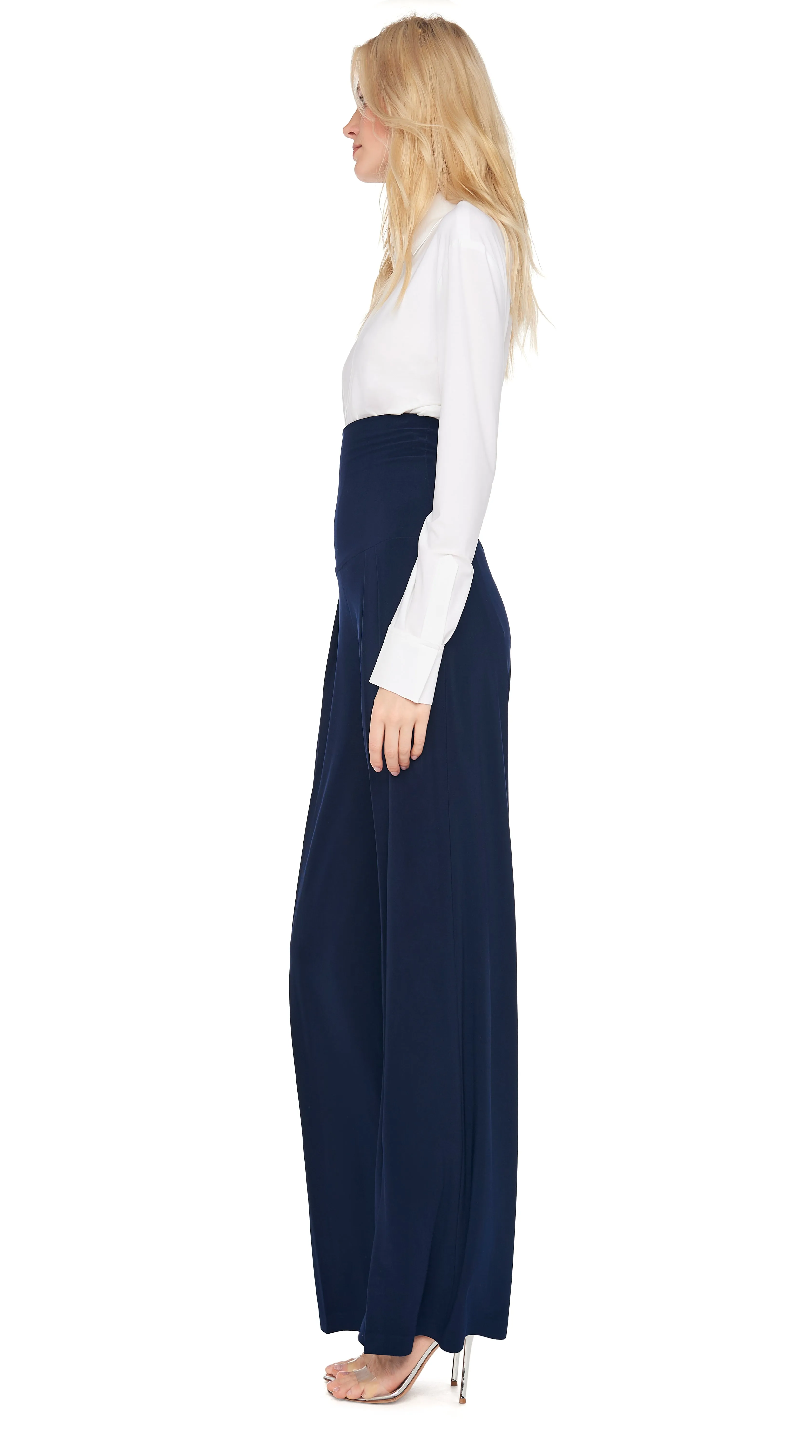 HIGH WAIST PLEAT PANT sold by Norma Kamali product image thumbnail 2