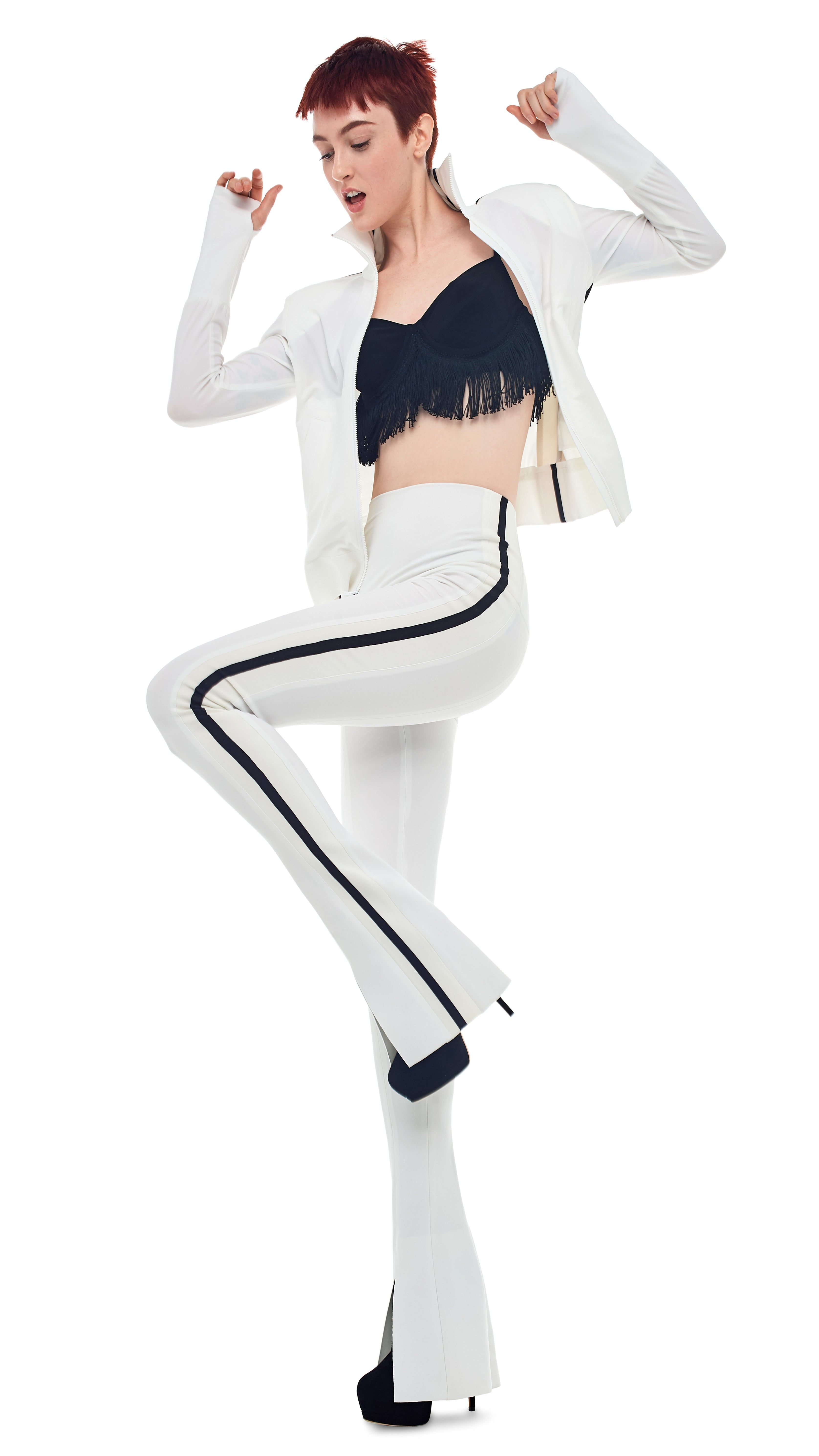 SIDE STRIPE SPAT LEGGING sold by Norma Kamali product image thumbnail 7