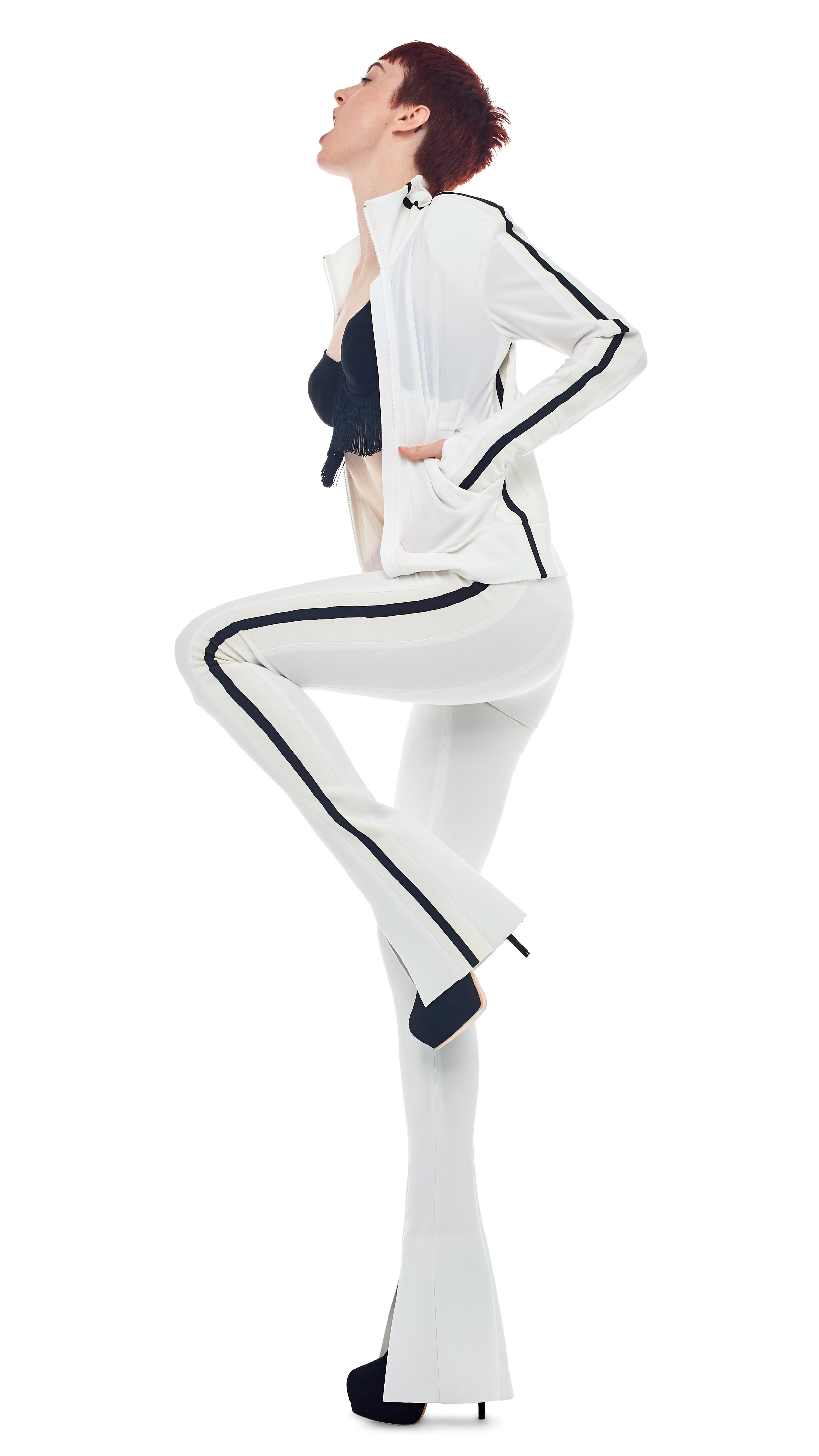 SIDE STRIPE SPAT LEGGING sold by Norma Kamali product image thumbnail 8