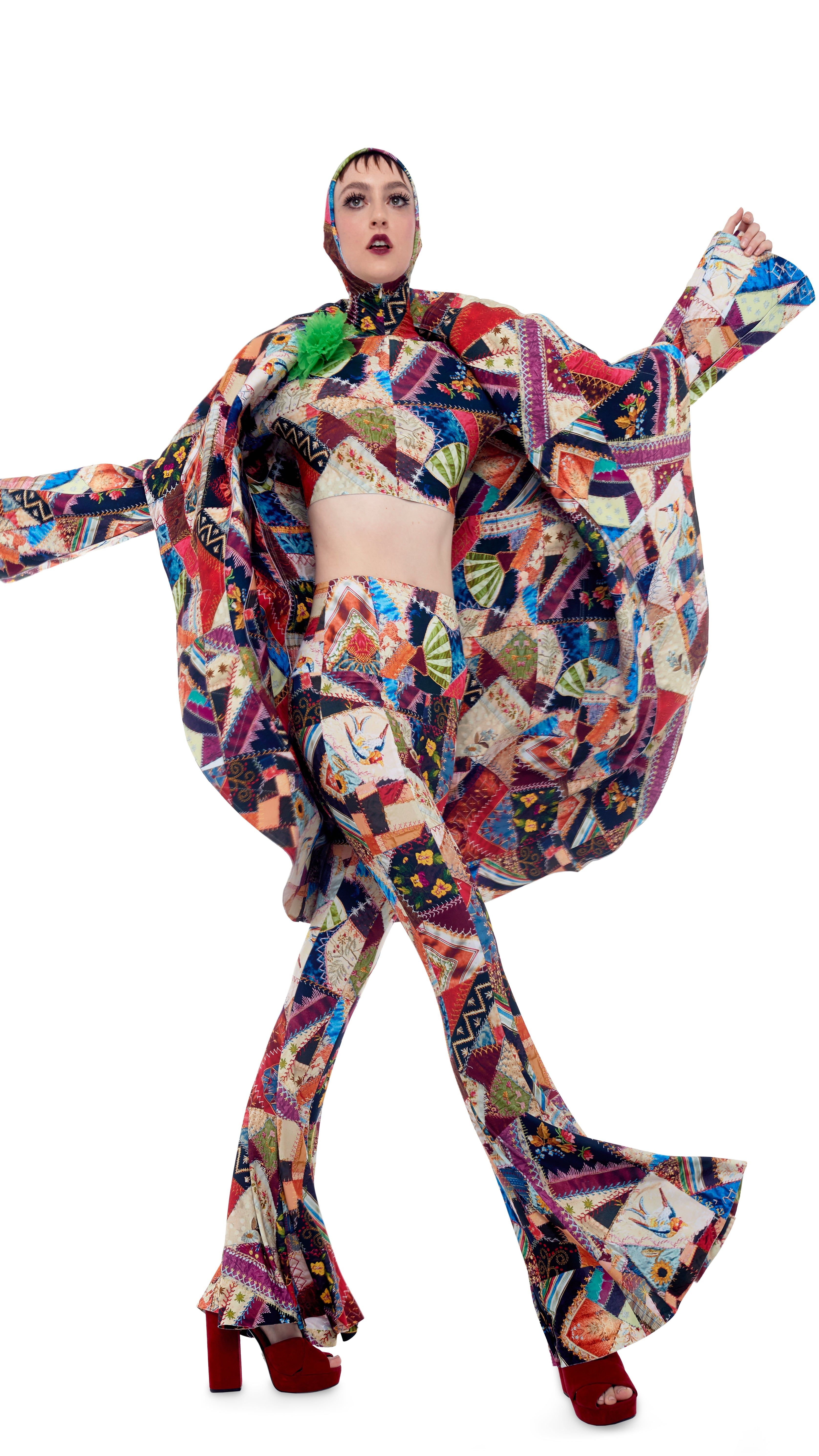 BONDED SHAWL COLLAR COAT sold by Norma Kamali product image thumbnail 5