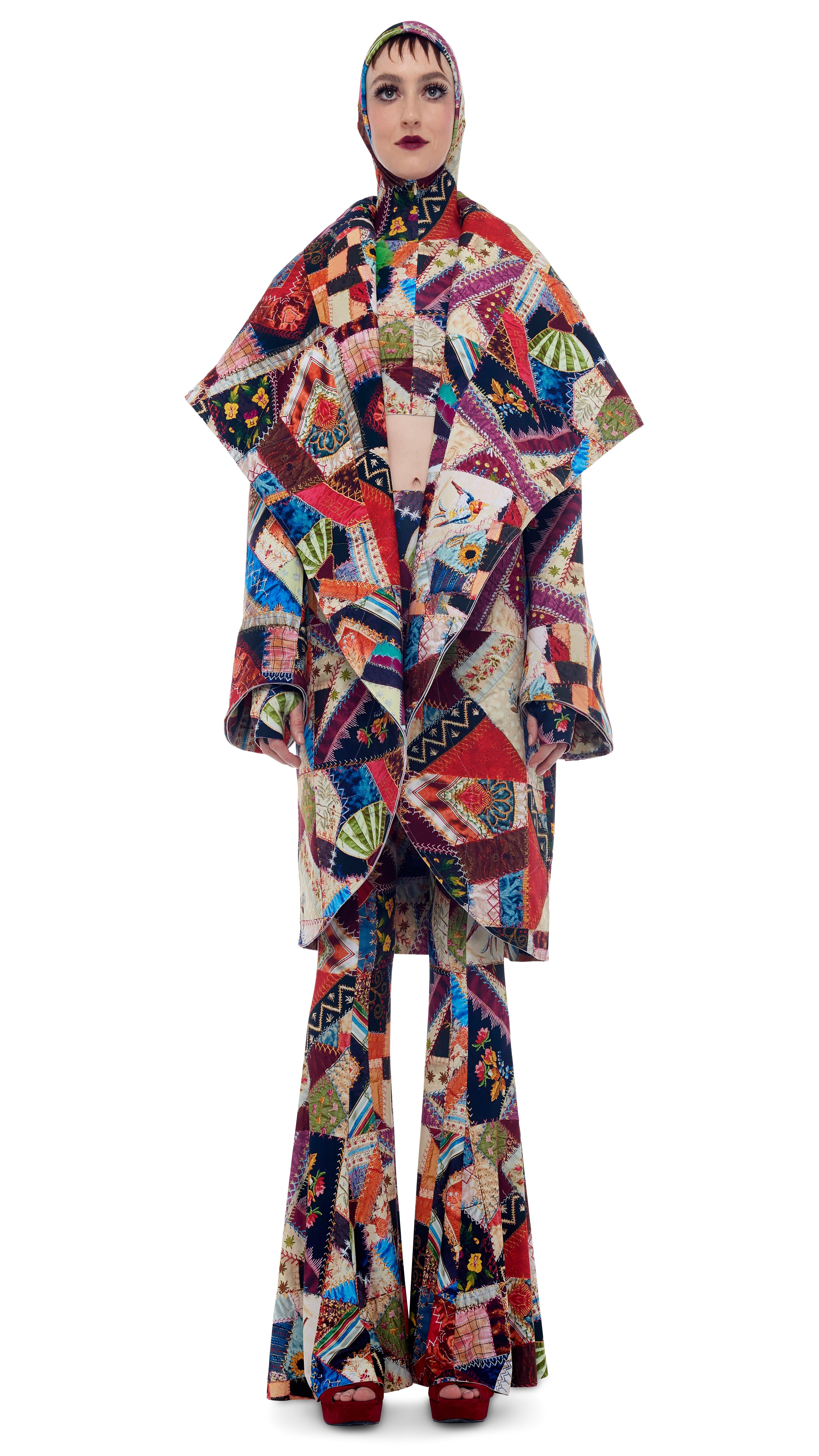 BONDED SHAWL COLLAR COAT sold by Norma Kamali