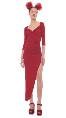 SWEETHEART SIDE DRAPE GOWN sold by Norma Kamali