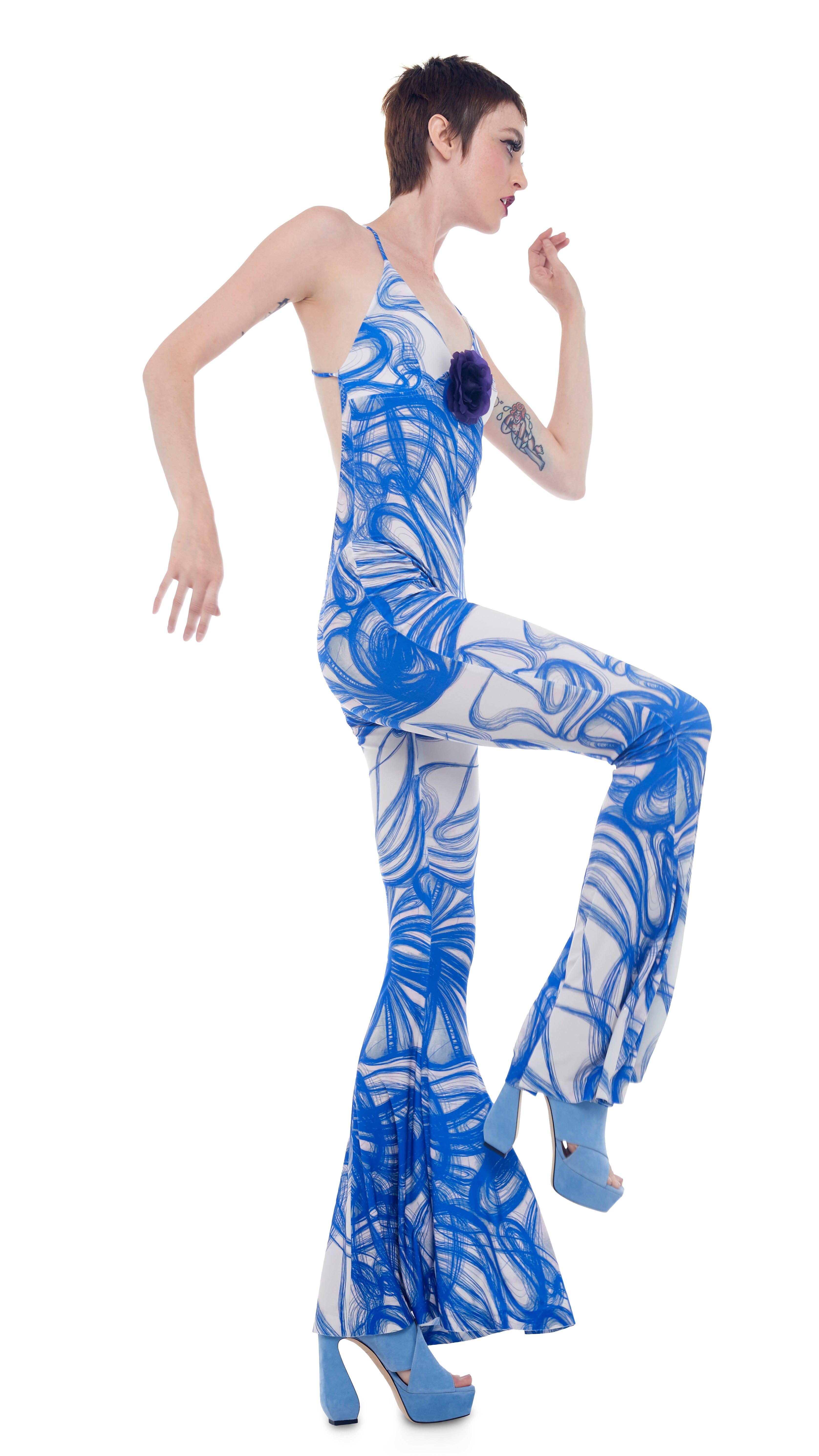 LOW BACK FISHTAIL JUMPSUIT sold by Norma Kamali product image thumbnail 5