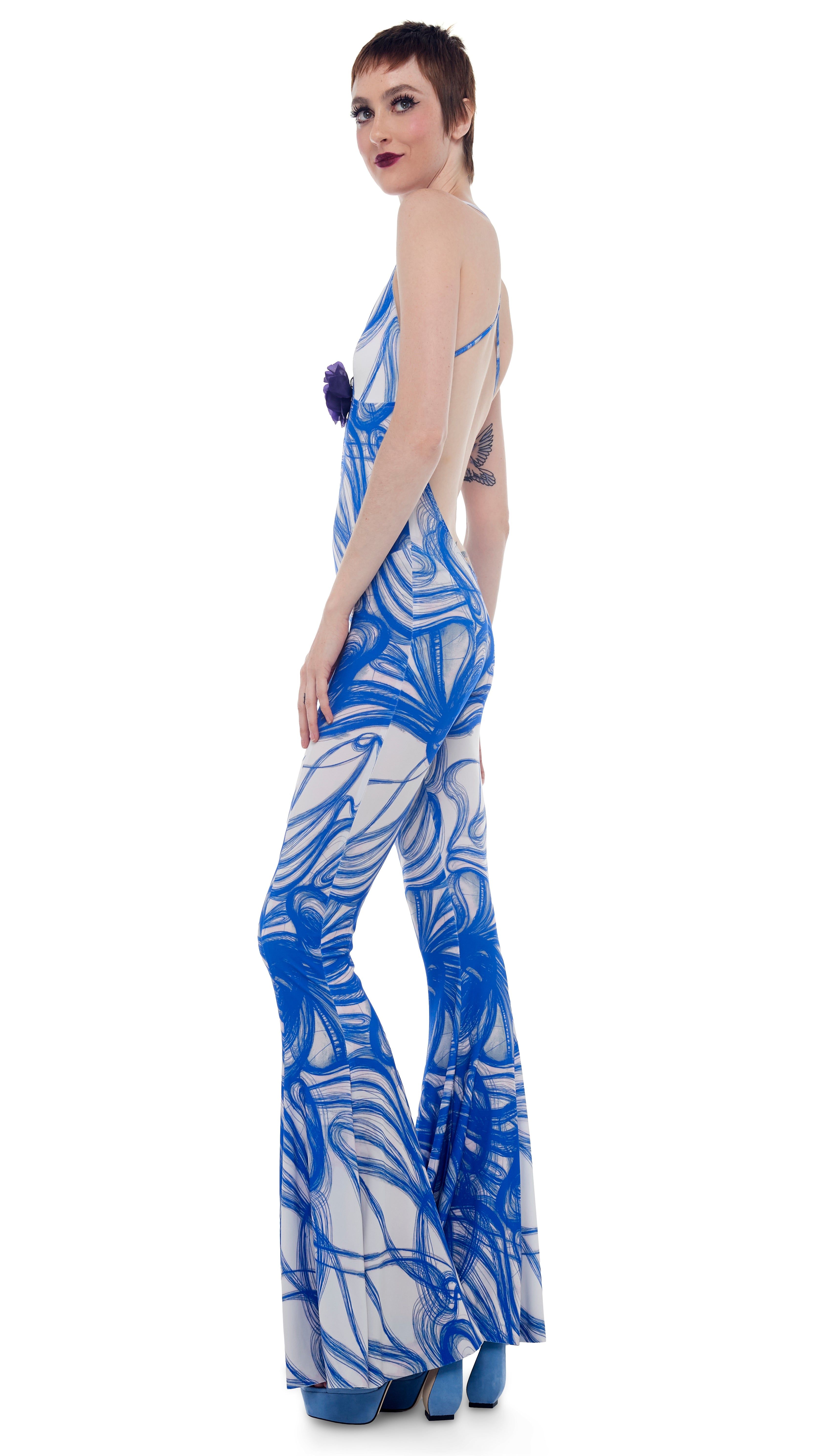 LOW BACK FISHTAIL JUMPSUIT sold by Norma Kamali product image thumbnail 2