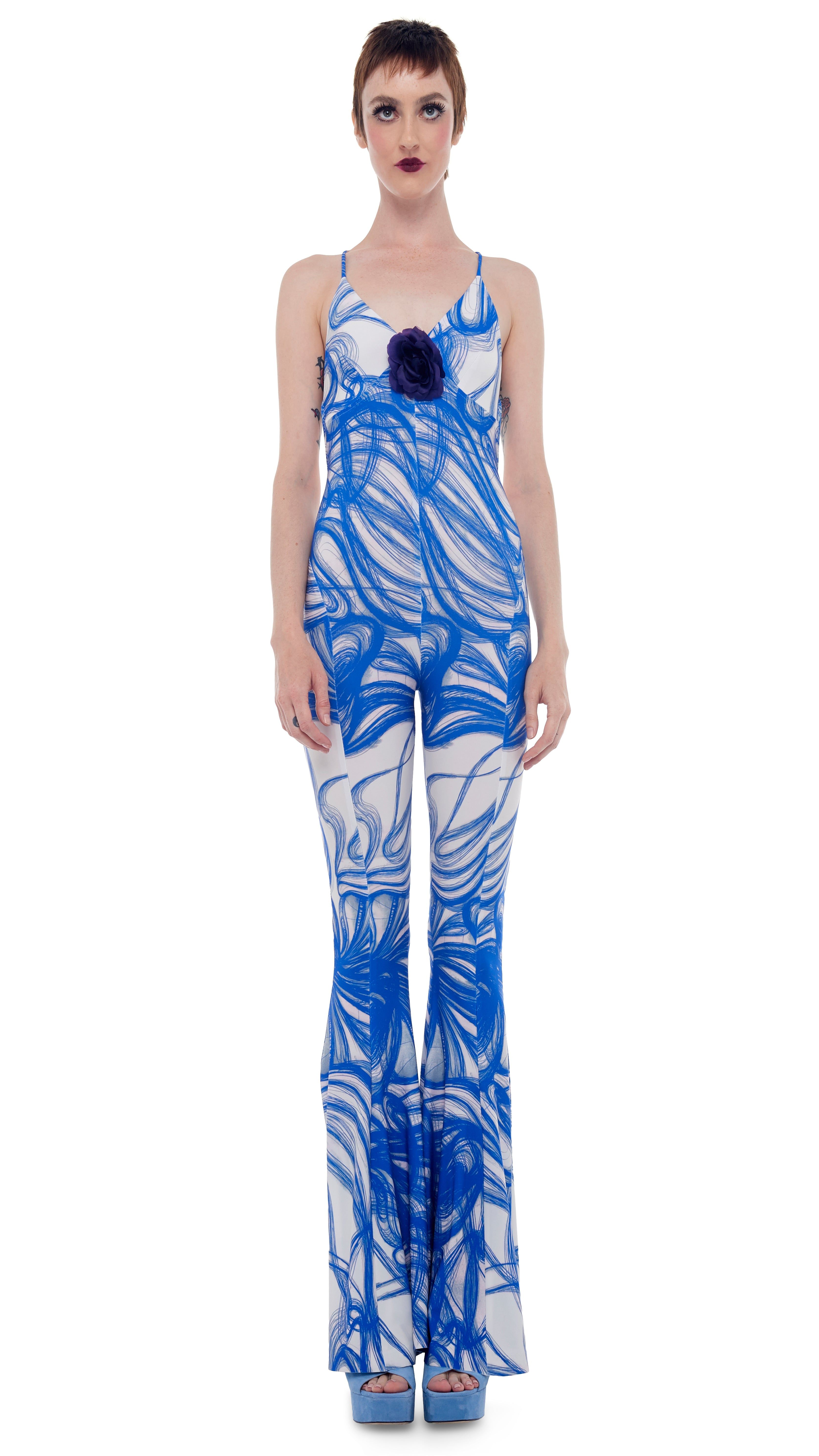 LOW BACK FISHTAIL JUMPSUIT sold by Norma Kamali