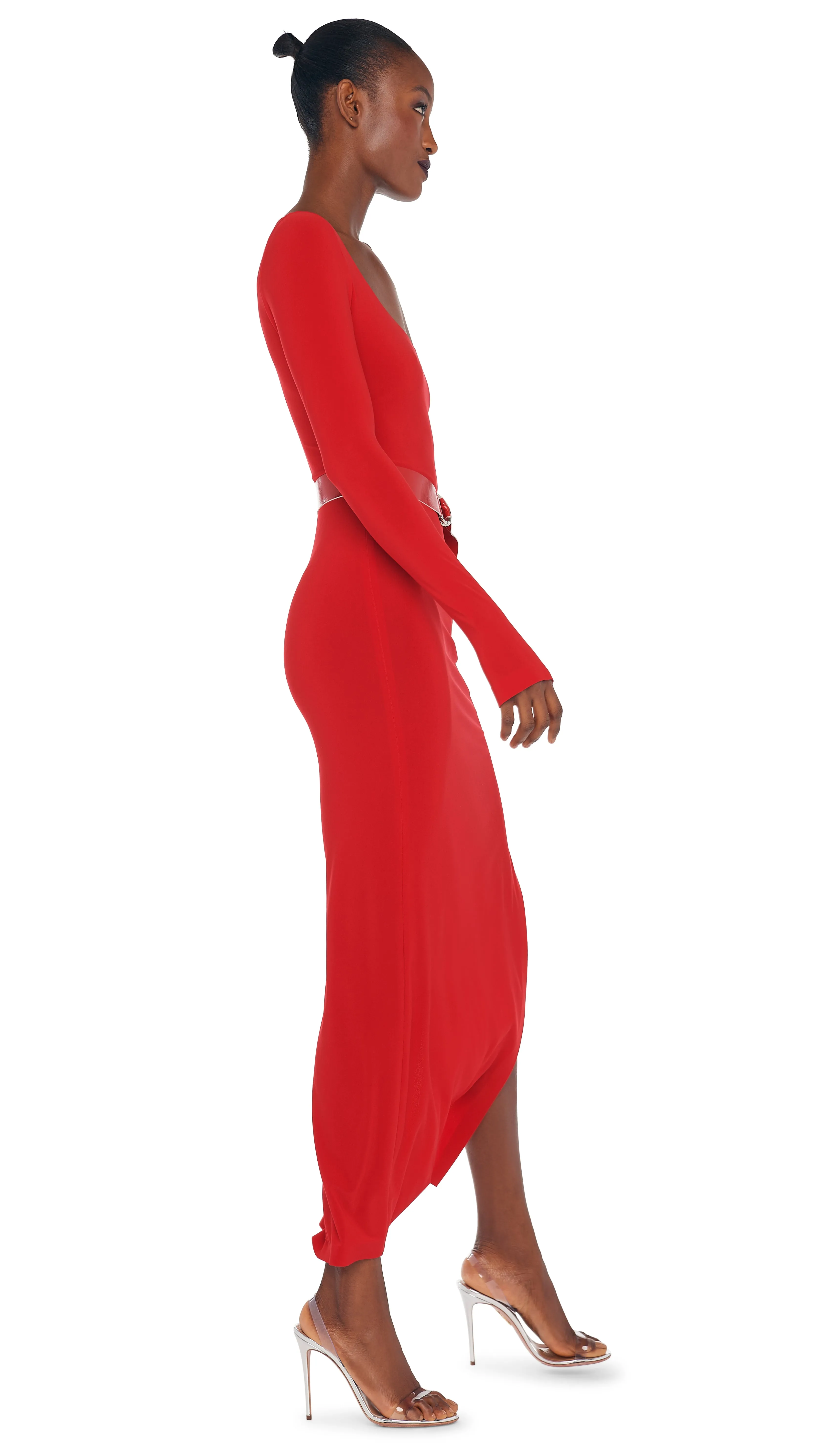 SCOOP NECK SIDE SLIT GOWN sold by Norma Kamali product image thumbnail 4