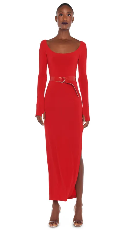 SCOOP NECK SIDE SLIT GOWN sold by Norma Kamali