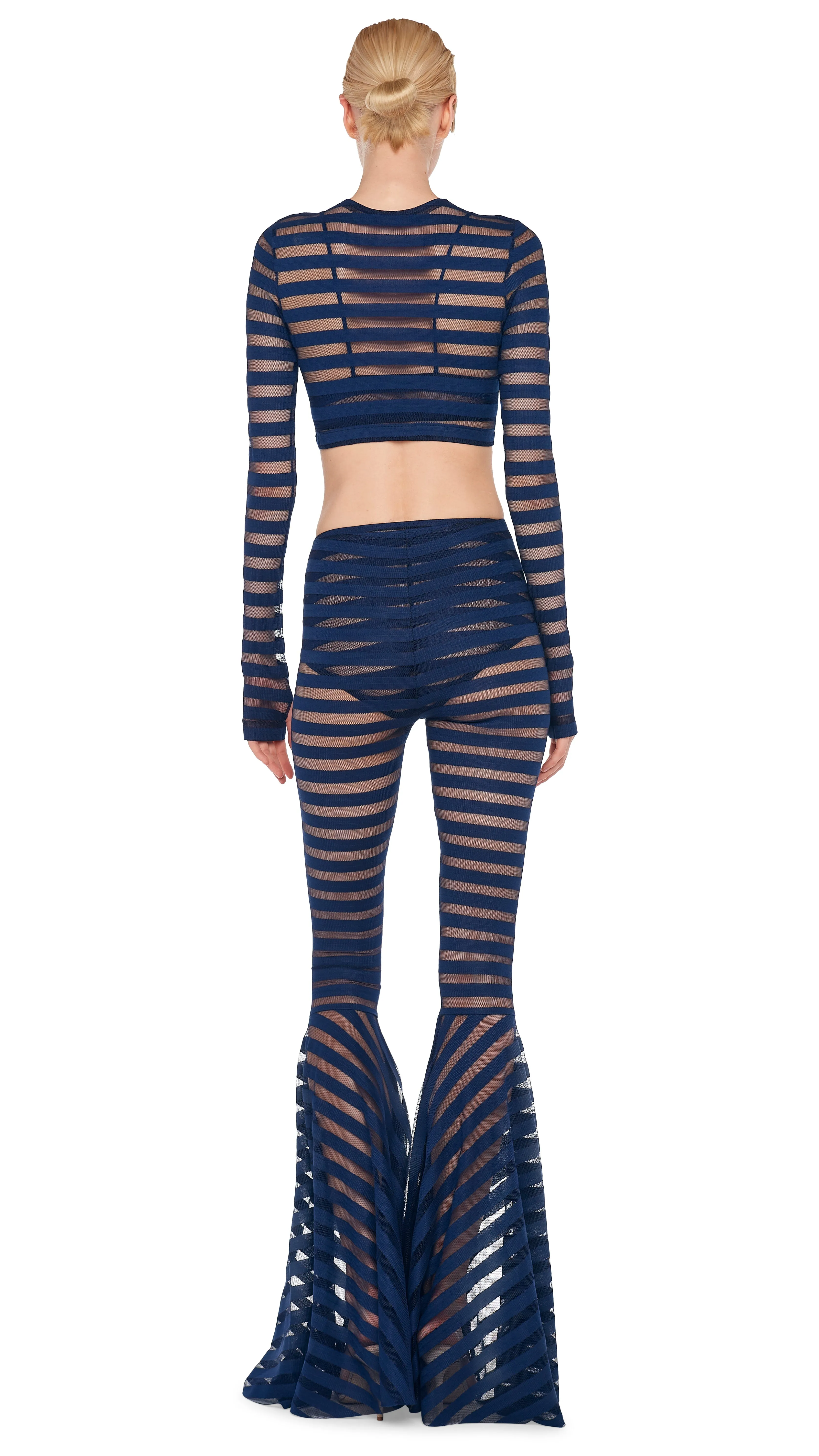 CROPPED LONG SLEEVE CREWNECK TOP sold by Norma Kamali product image thumbnail 3