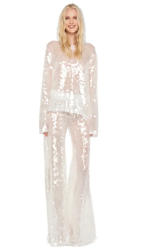 BF LONG SLEEVE HOODED TOP sold by Norma Kamali