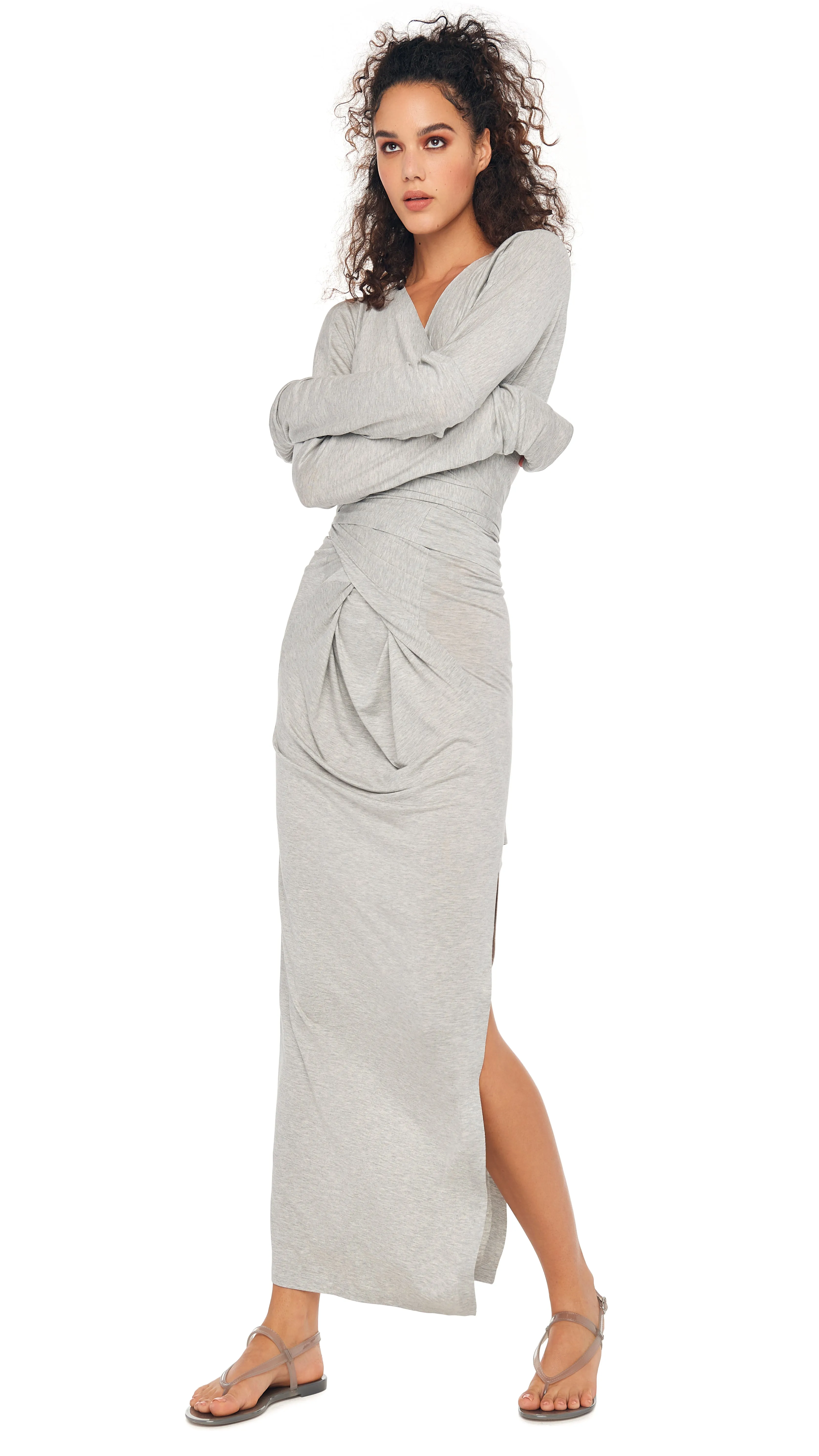 LONG SLEEVE DOLMAN WRAP TOP sold by Norma Kamali product image thumbnail 5
