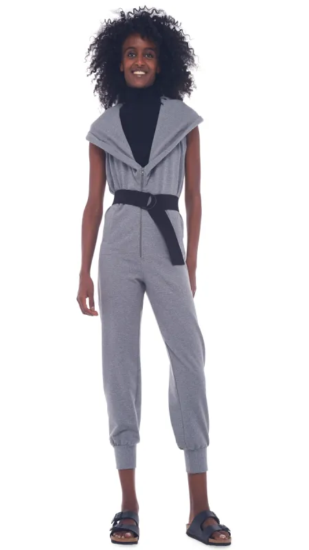 HALTER ZIP HOODIE JUMPSUIT sold by Norma Kamali