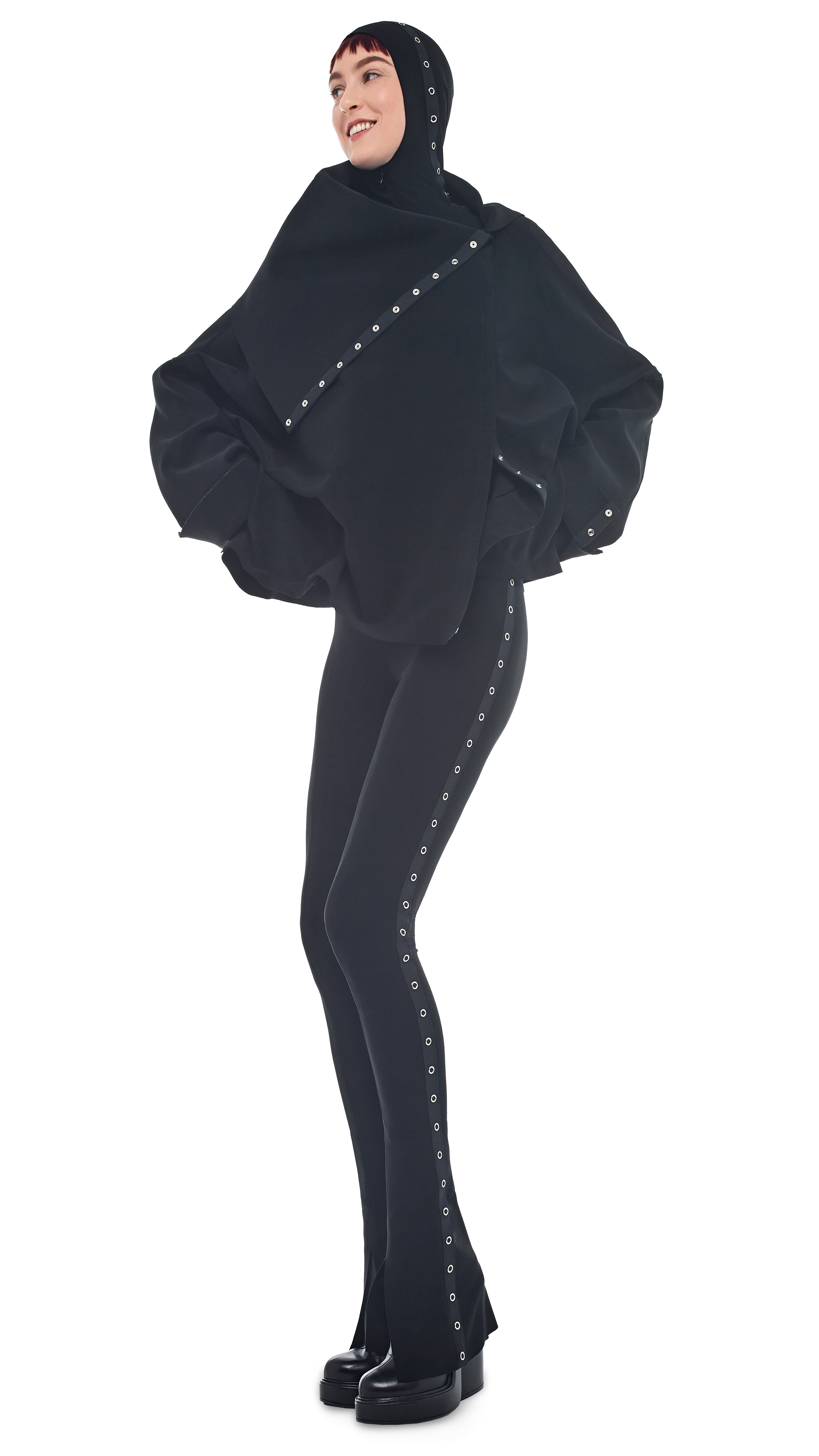 BONDED OS SIDE SNAP JACKET sold by Norma Kamali product image thumbnail 4