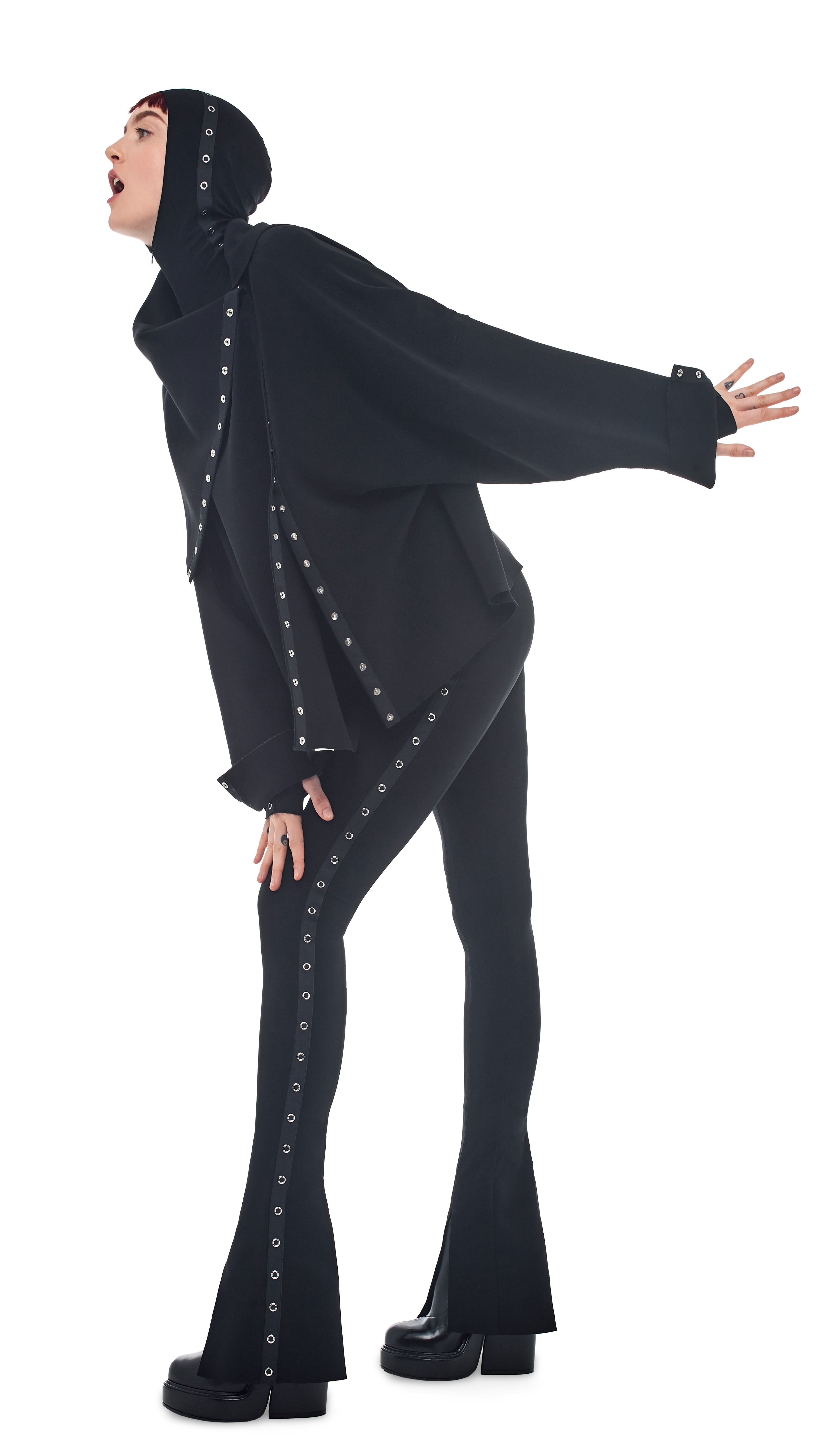 BONDED OS SIDE SNAP JACKET sold by Norma Kamali product image thumbnail 5