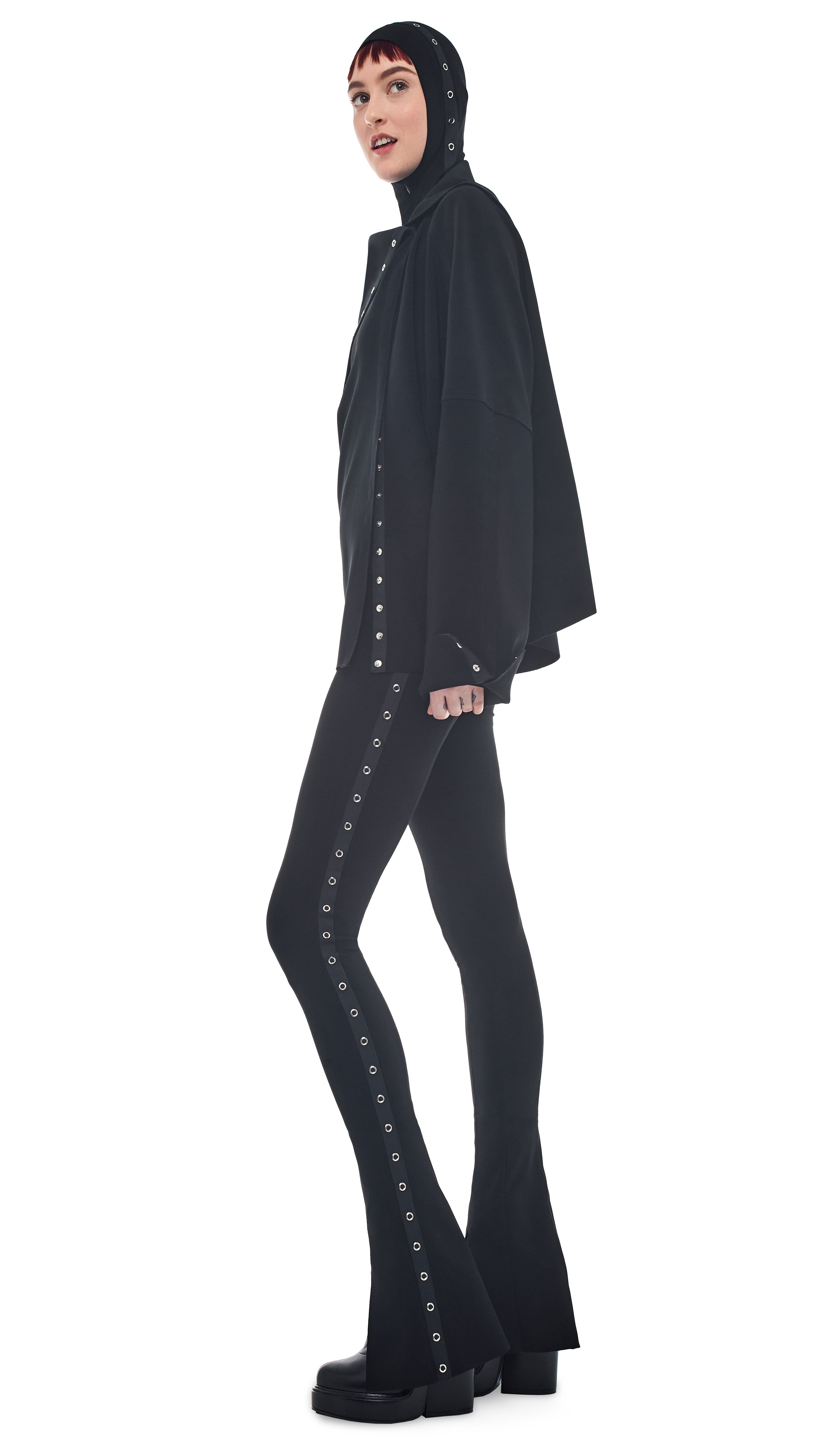 BONDED OS SIDE SNAP JACKET sold by Norma Kamali product image thumbnail 2