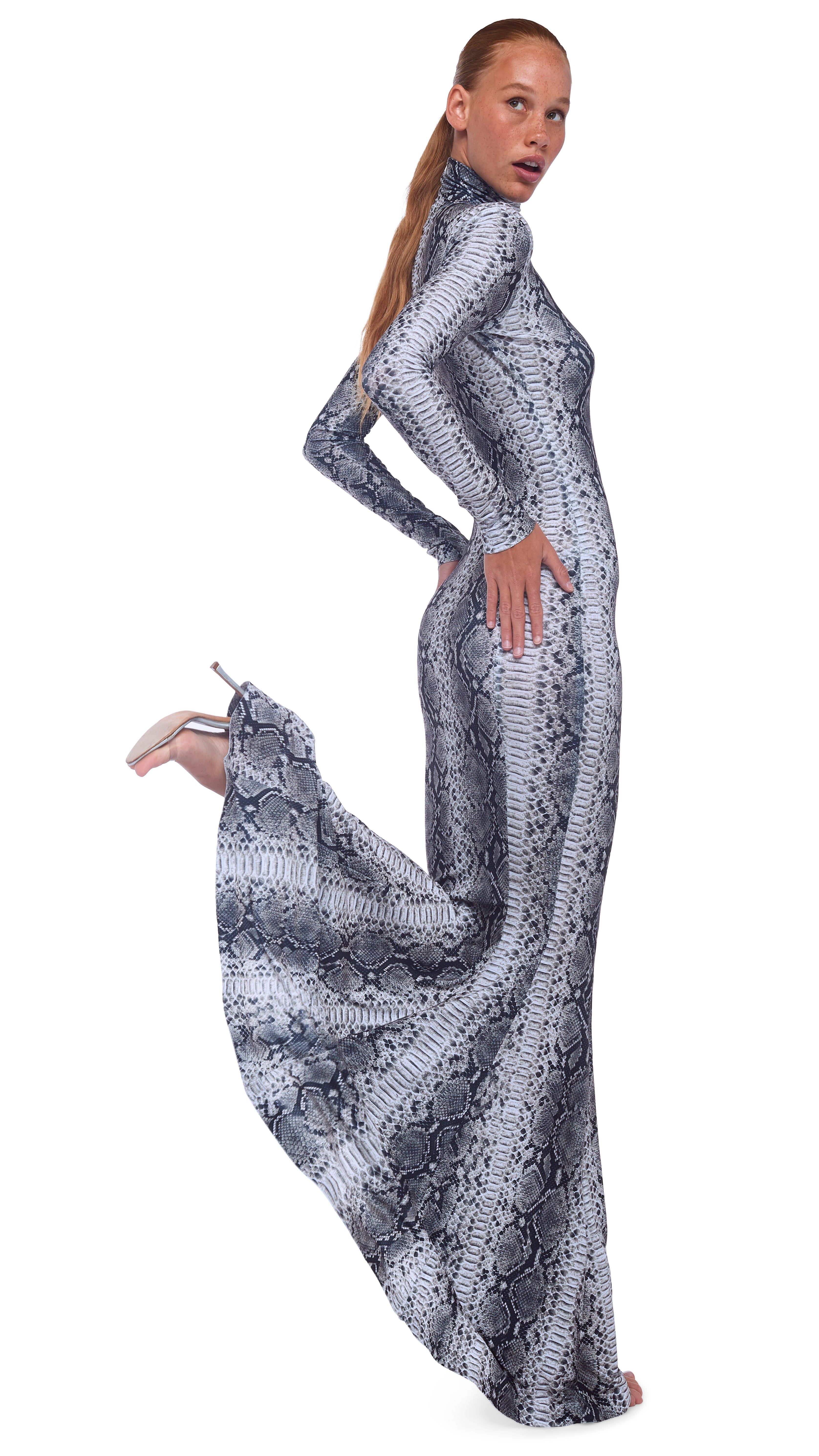 TURTLE FISHTAIL GOWN sold by Norma Kamali product image thumbnail 5