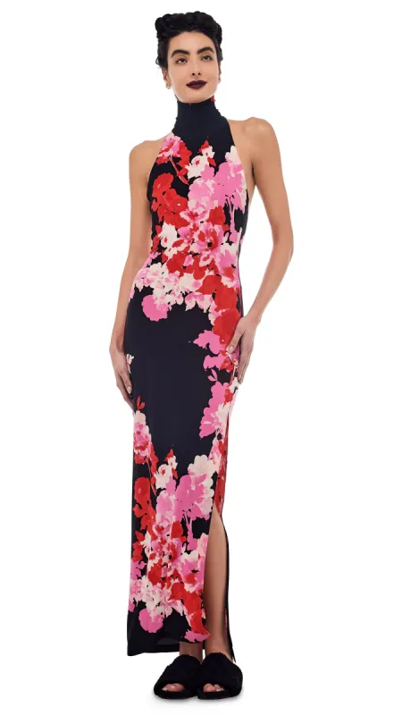 HALTER TURTLE SIDE SLIT GOWN sold by Norma Kamali