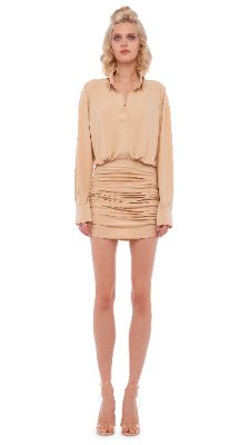 OS BF NK SHIRT MINI DRESS sold by Norma Kamali