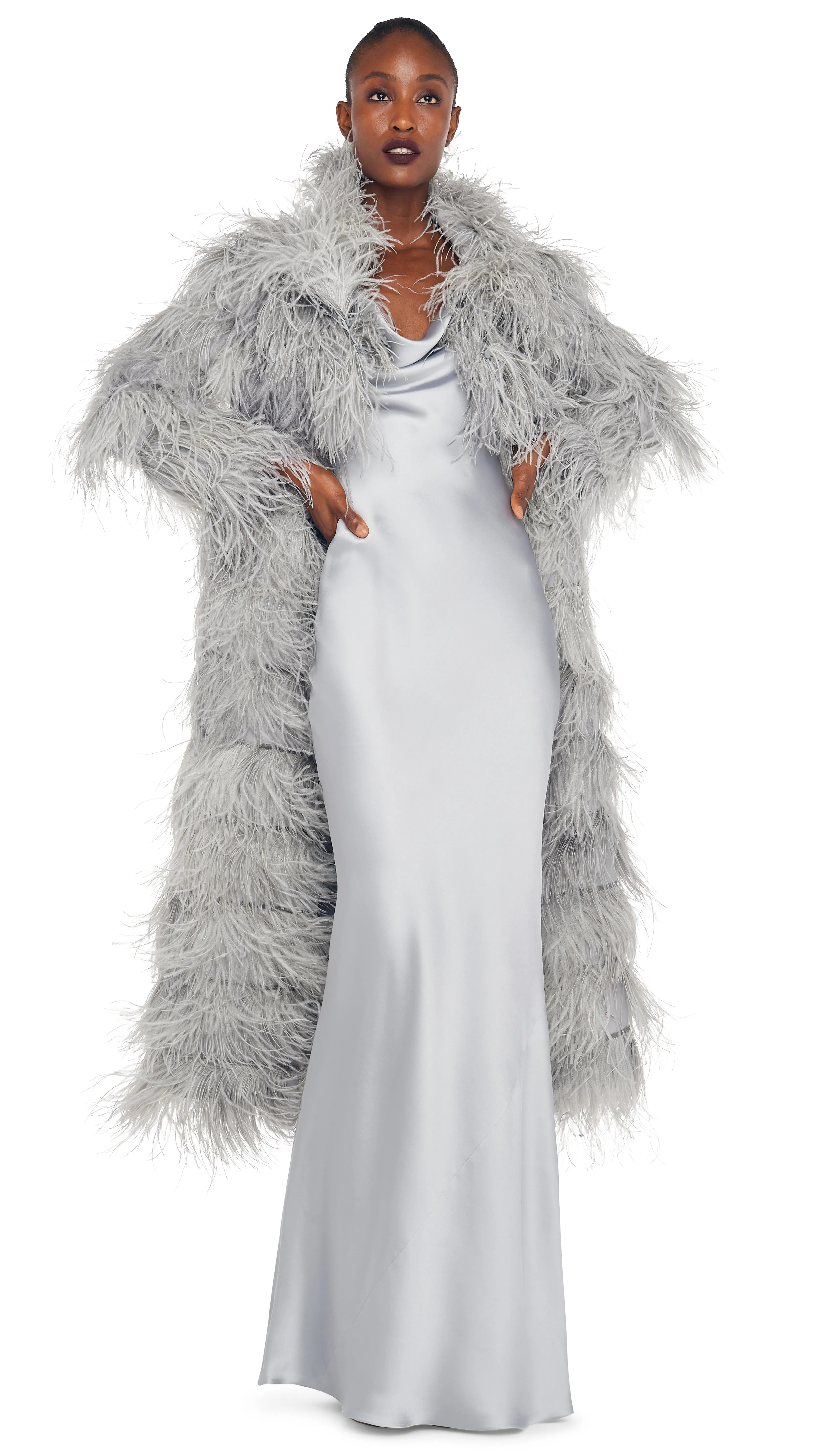 DEEP DRAPE NECK GOWN sold by Norma Kamali product image thumbnail 4