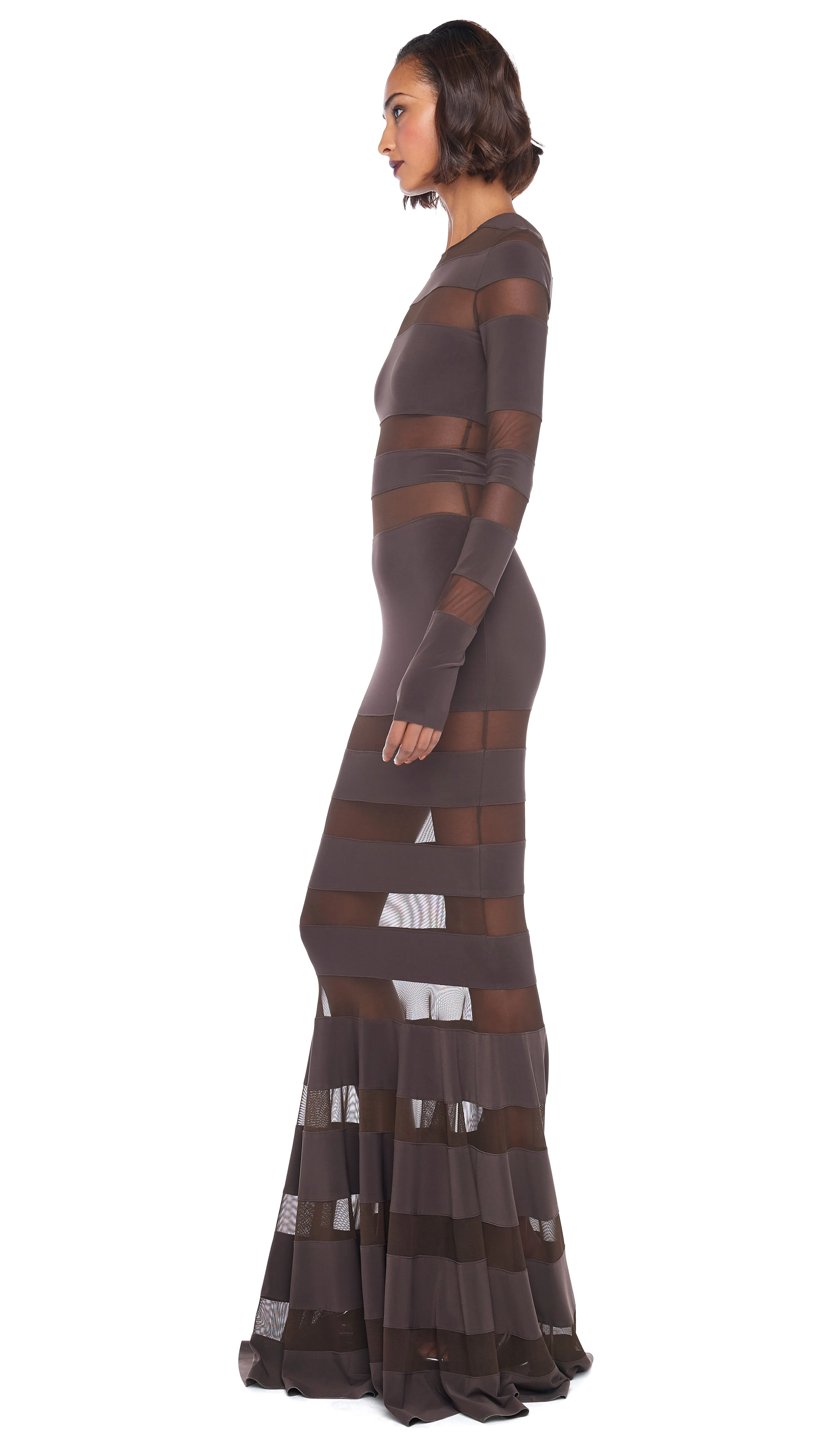 SPLICED DRESS FISHTAIL GOWN sold by Norma Kamali product image thumbnail 2