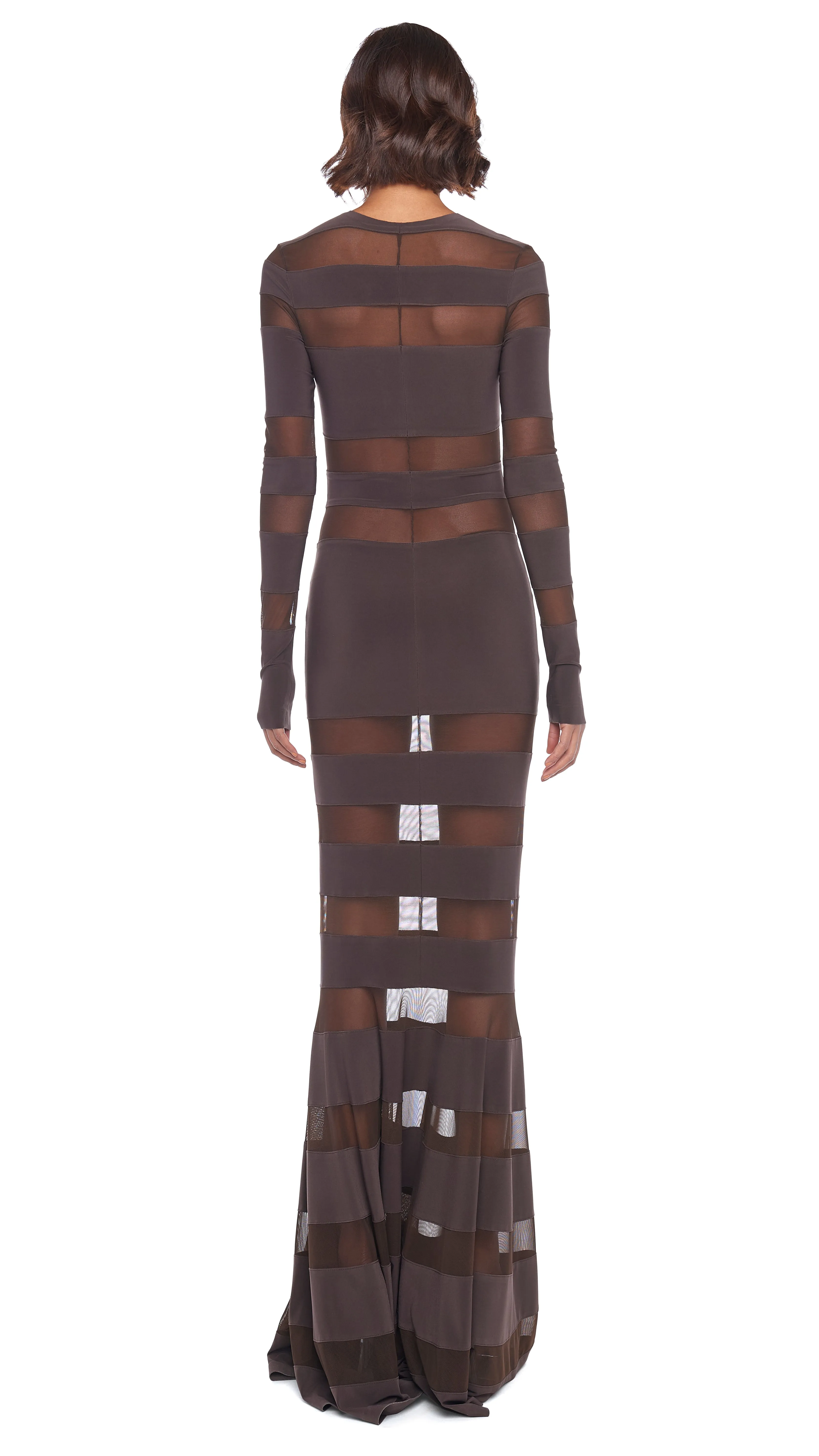 SPLICED DRESS FISHTAIL GOWN sold by Norma Kamali product image thumbnail 3