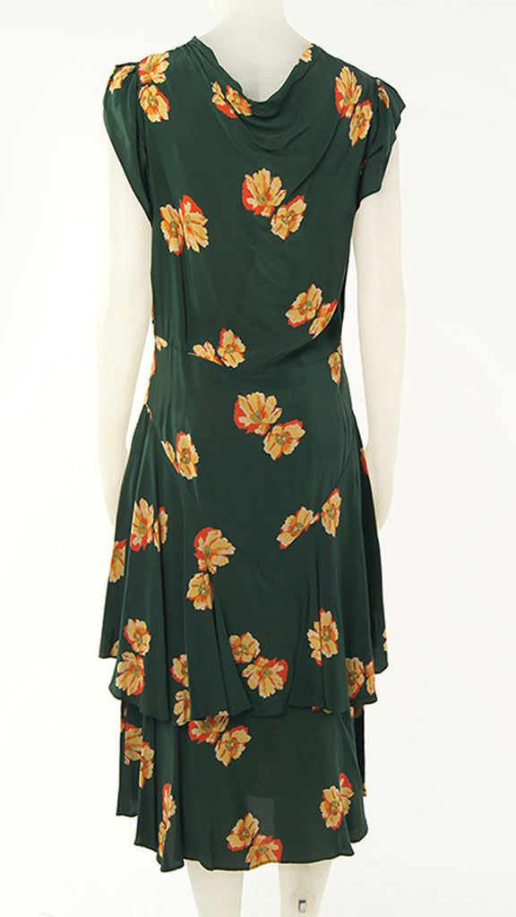 TIERED FLORAL DRESS sold by Norma Kamali product image thumbnail 2