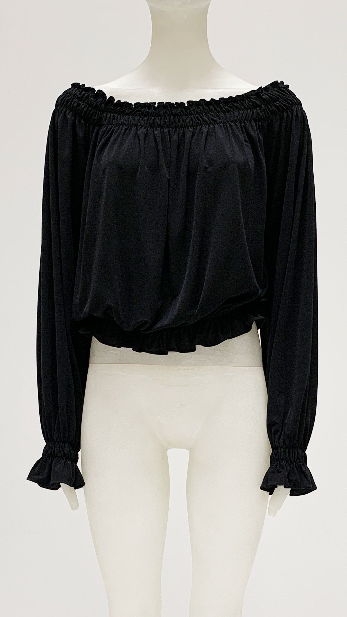 CROPPED PEASANT TOP sold by Norma Kamali