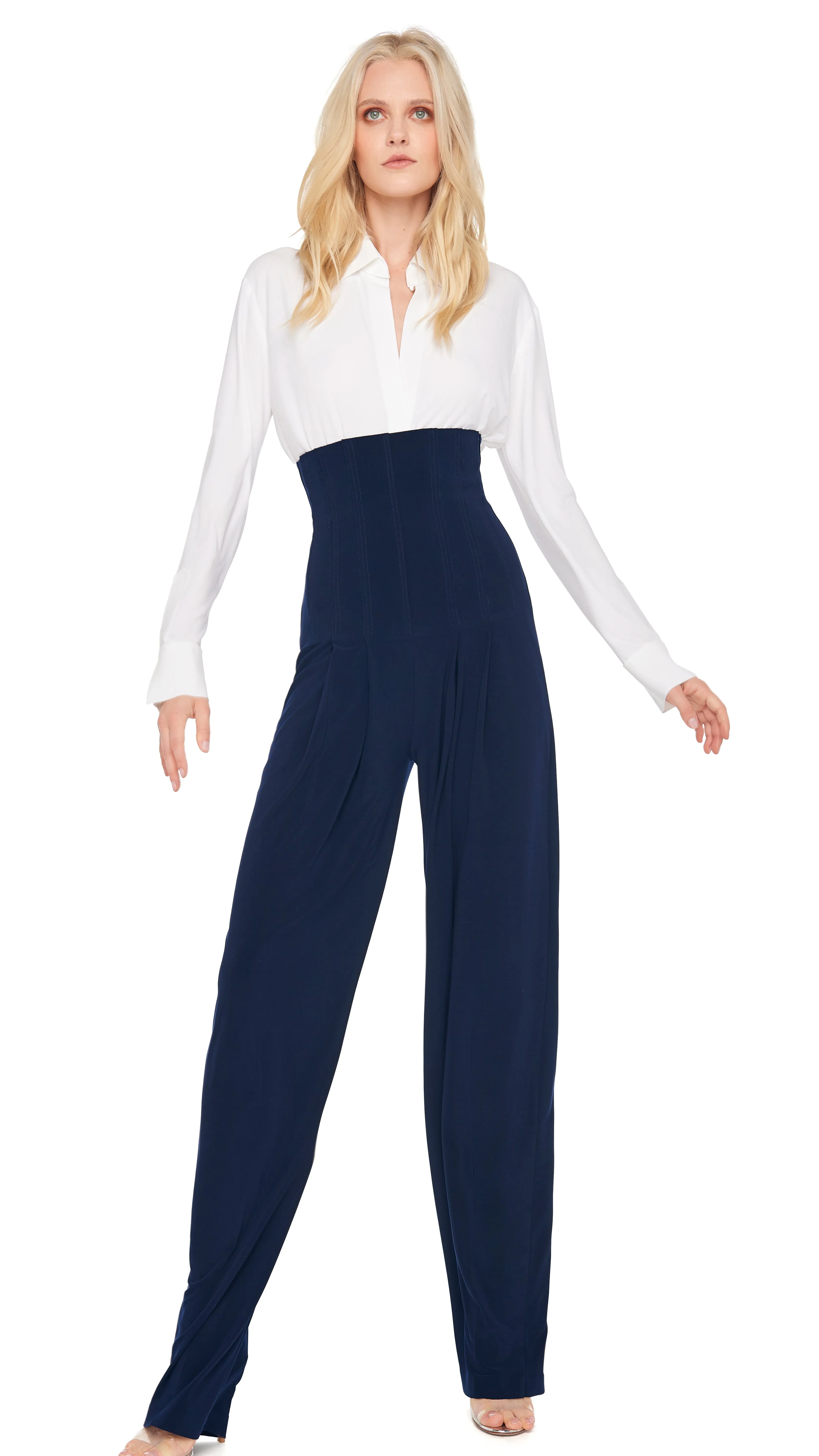 HIGH WAIST TAILORED PLEAT PANT sold by Norma Kamali product image thumbnail 5
