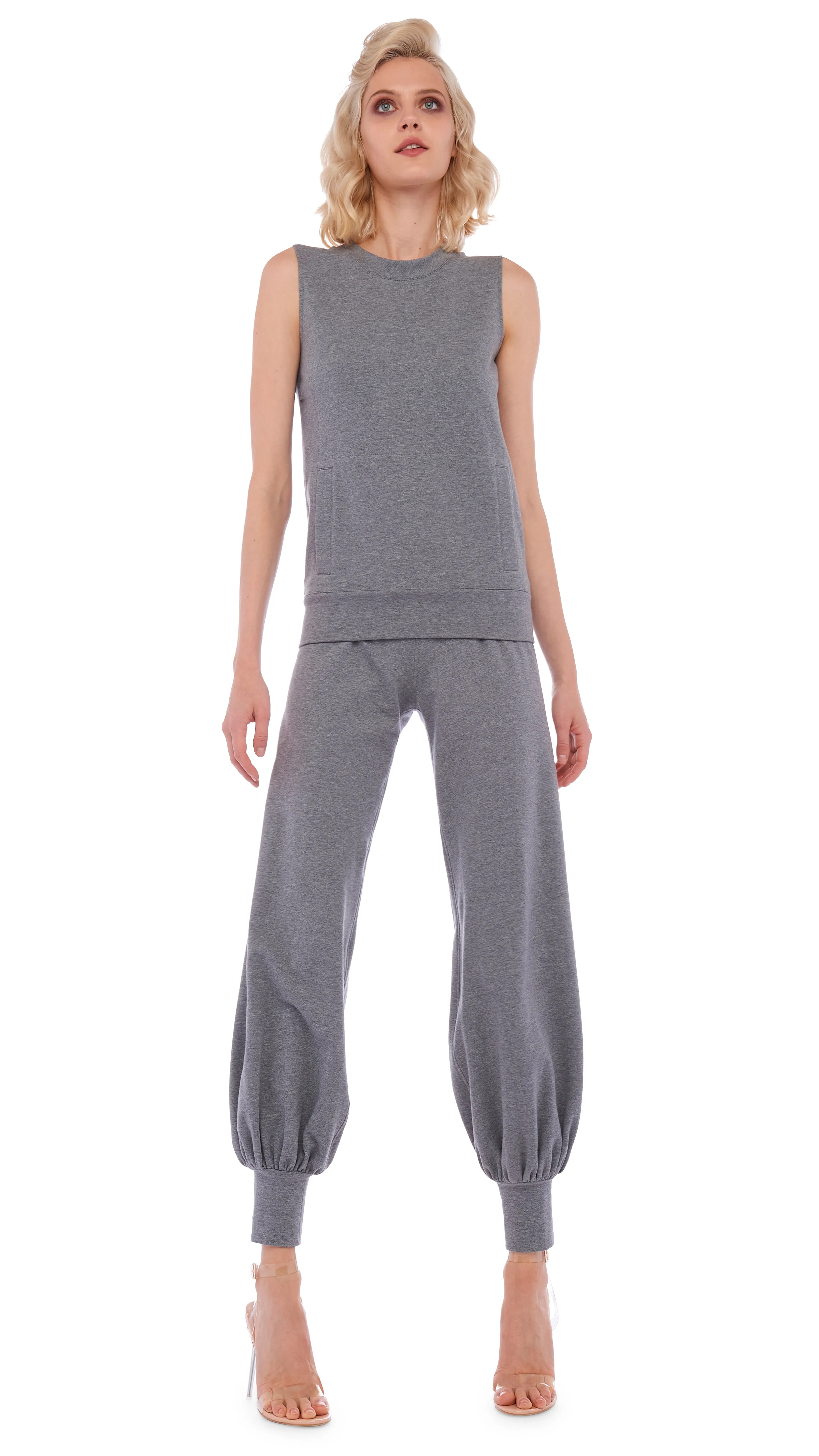 SLEEVELESS TAILORED TERRY TOP sold by Norma Kamali product image thumbnail 5