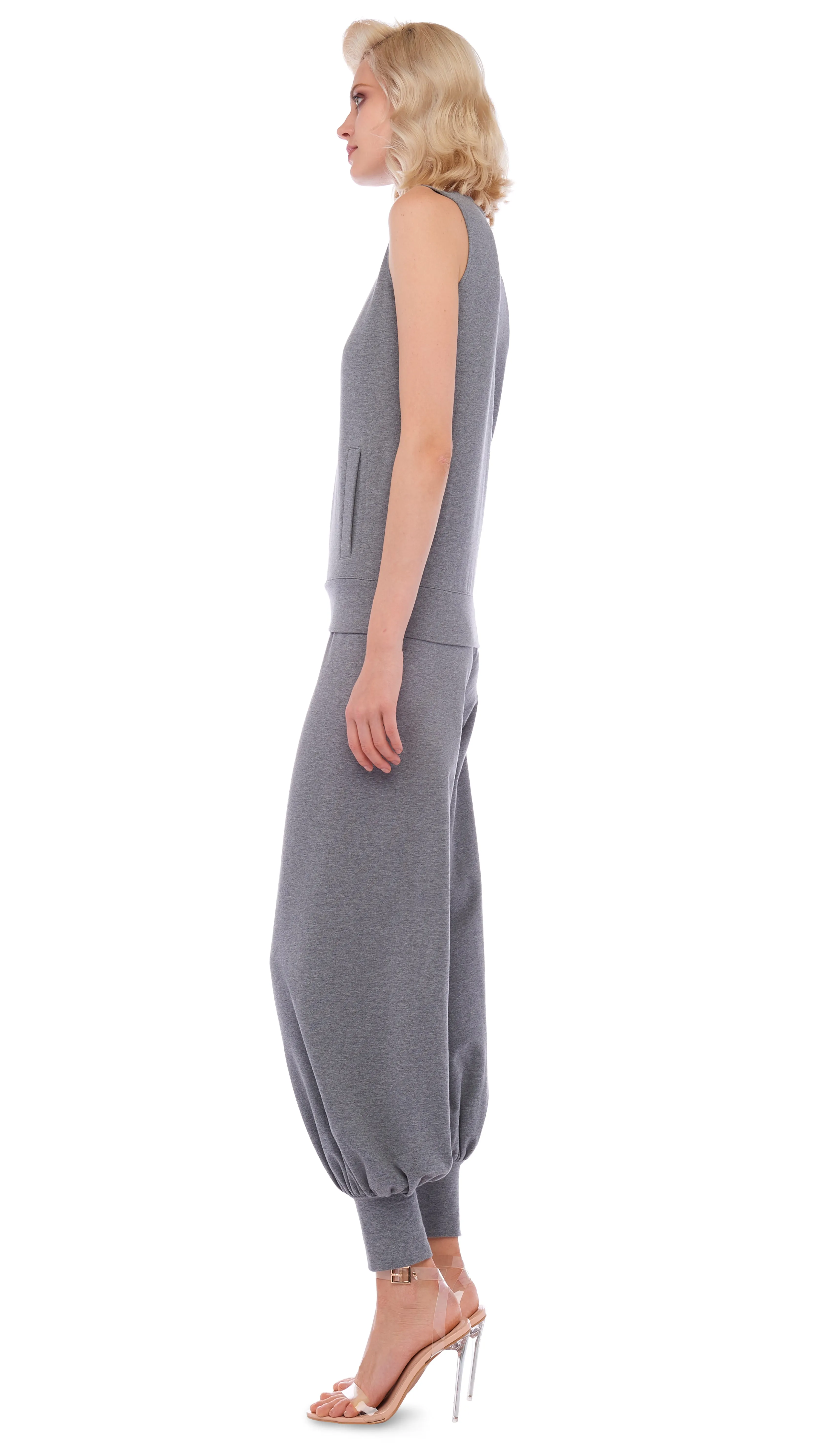 SLEEVELESS TAILORED TERRY TOP sold by Norma Kamali product image thumbnail 2