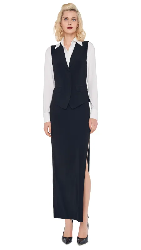 VEST WITH LAPEL made by Norma Kamali