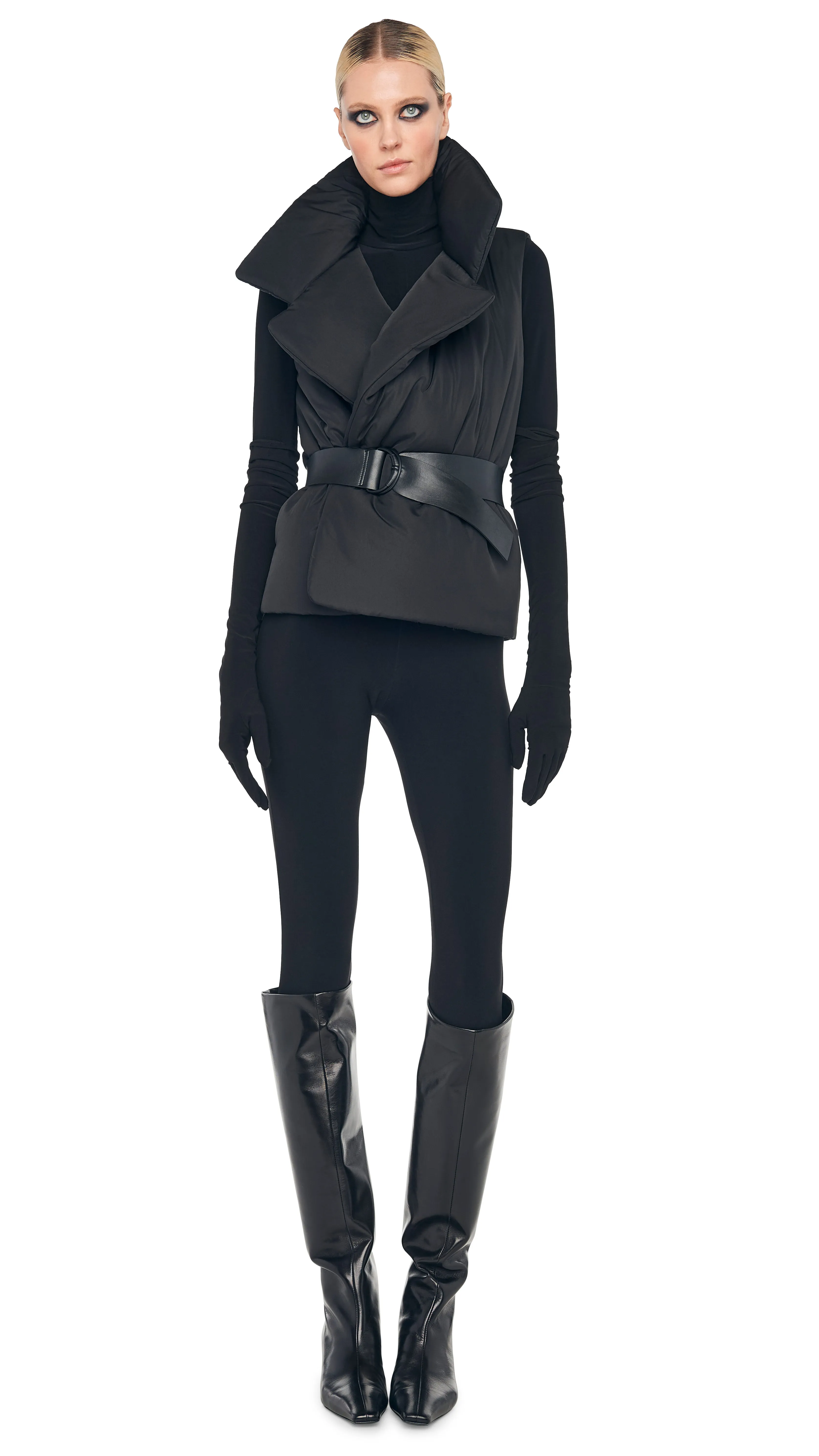 SLEEVELESS SLEEPING BAG VEST sold by Norma Kamali