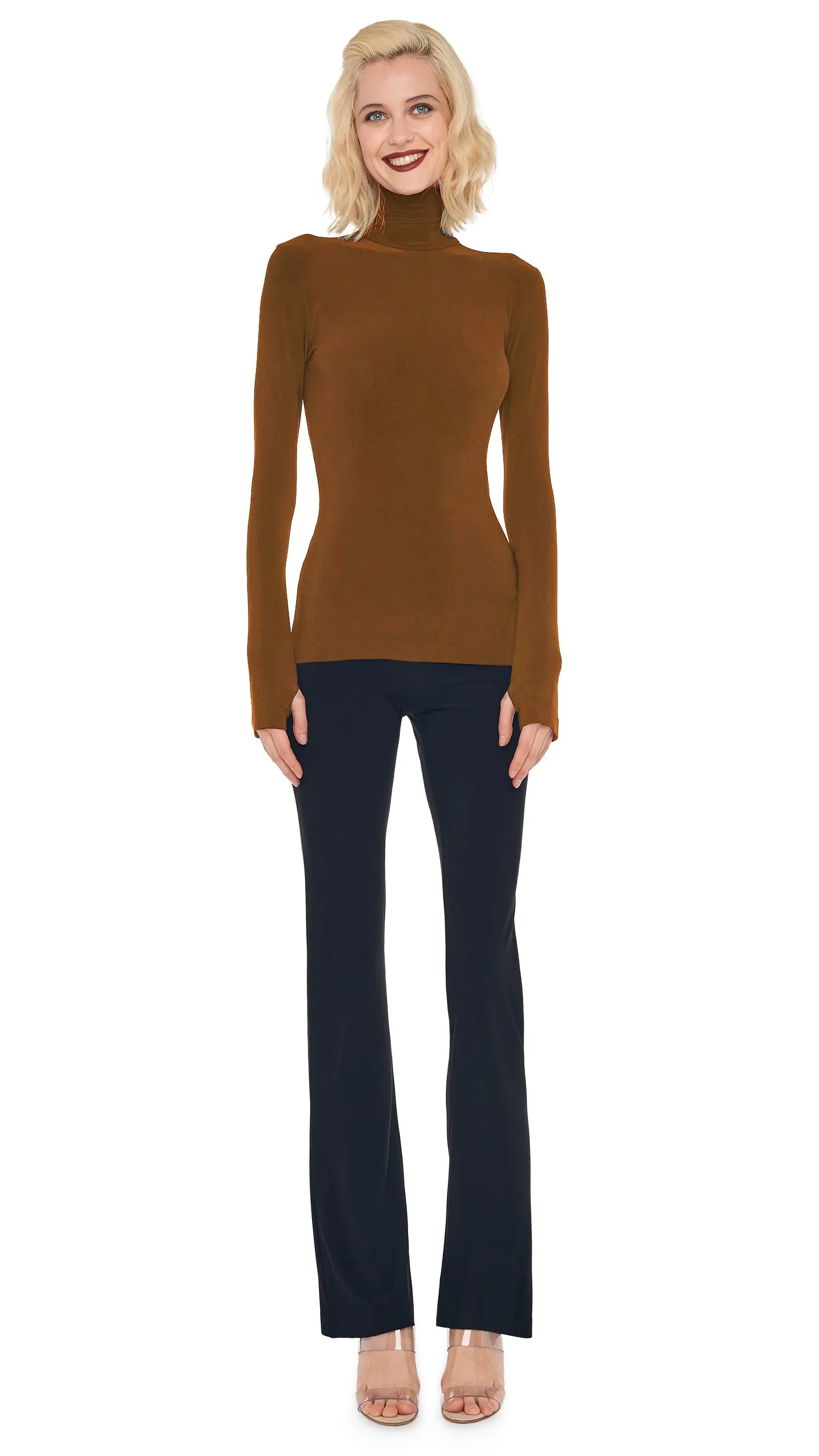 LONG SLEEVE TURTLE TOP sold by Norma Kamali