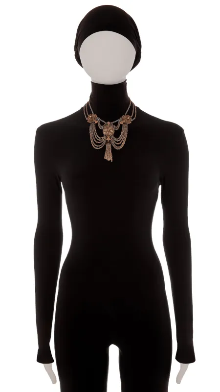 CHAIN DROP NECKLACE WITH TASSEL sold by Norma Kamali