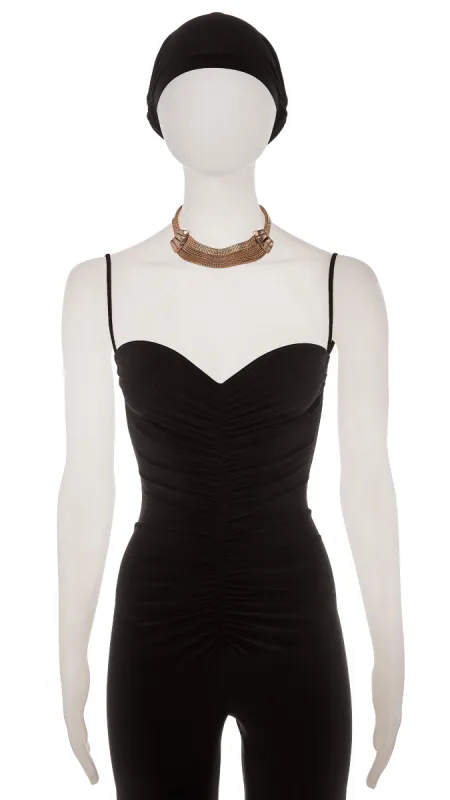 BRASS TIERED CHOKER WITH DETAIL sold by Norma Kamali