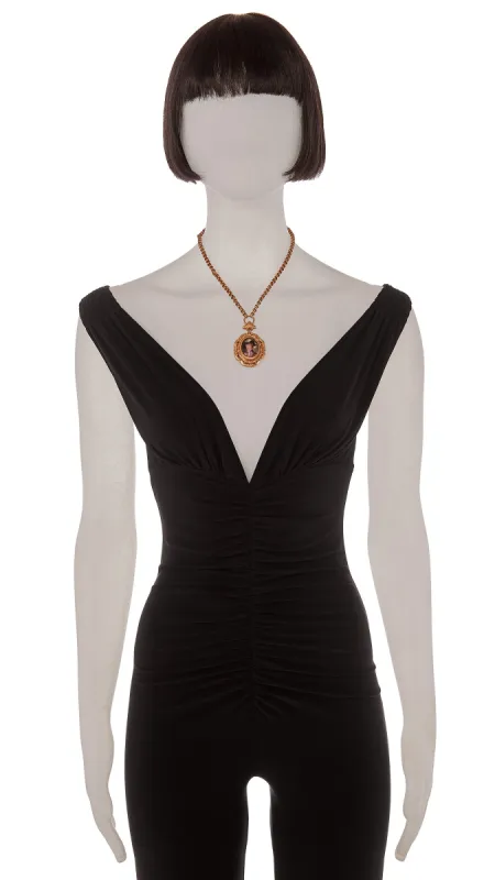 FACE PENDANT NECKLACE made by Norma Kamali