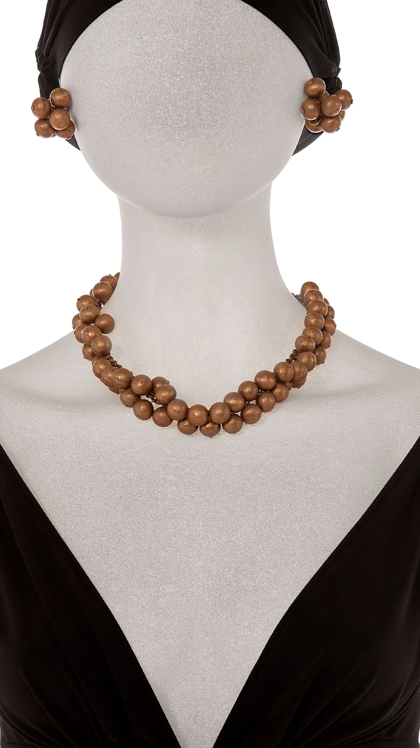 BALL EARRING AND NECKLACE SET sold by Norma Kamali product image thumbnail 4