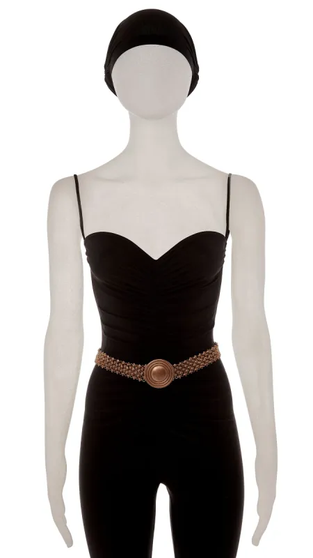 CHAIN BELT WITH ROUND CENTER sold by Norma Kamali