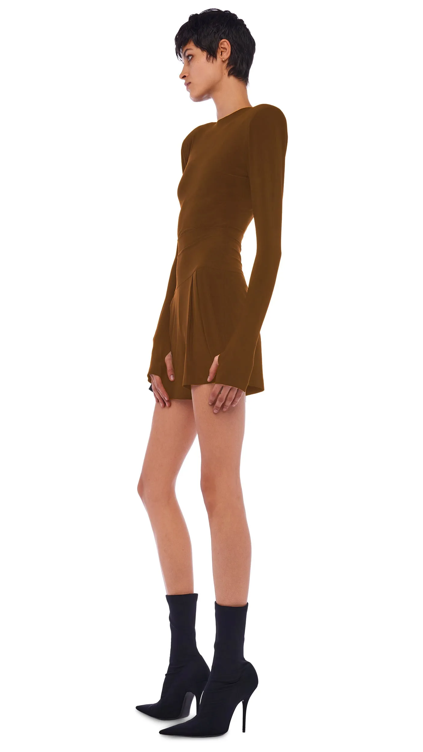 SHOULDER PAD CREW TOP sold by Norma Kamali product image thumbnail 2