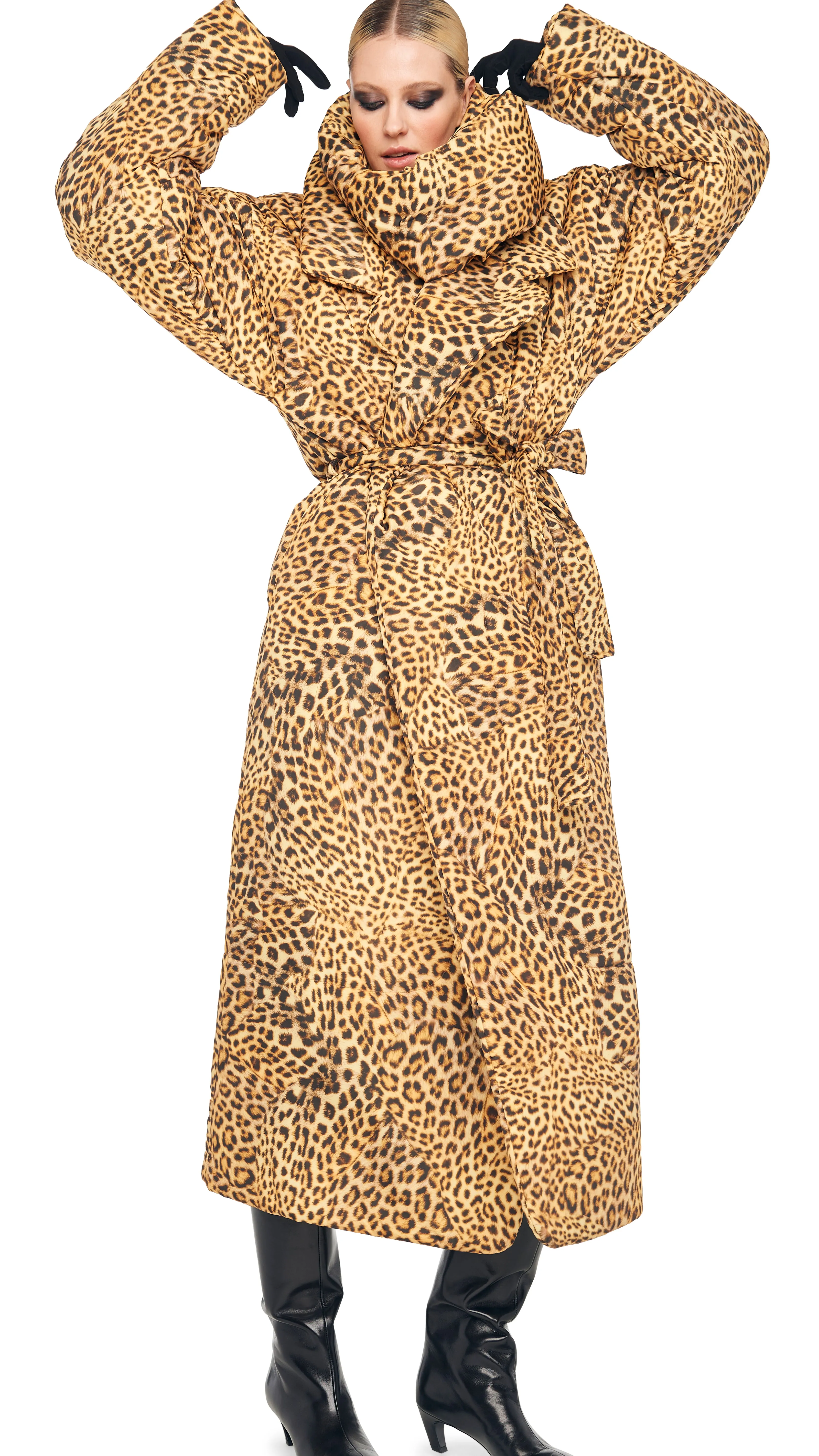 Classic Sleeping Bag Coat with Turtle Catsuit and Tube Scarf sold by Norma Kamali product image thumbnail 5