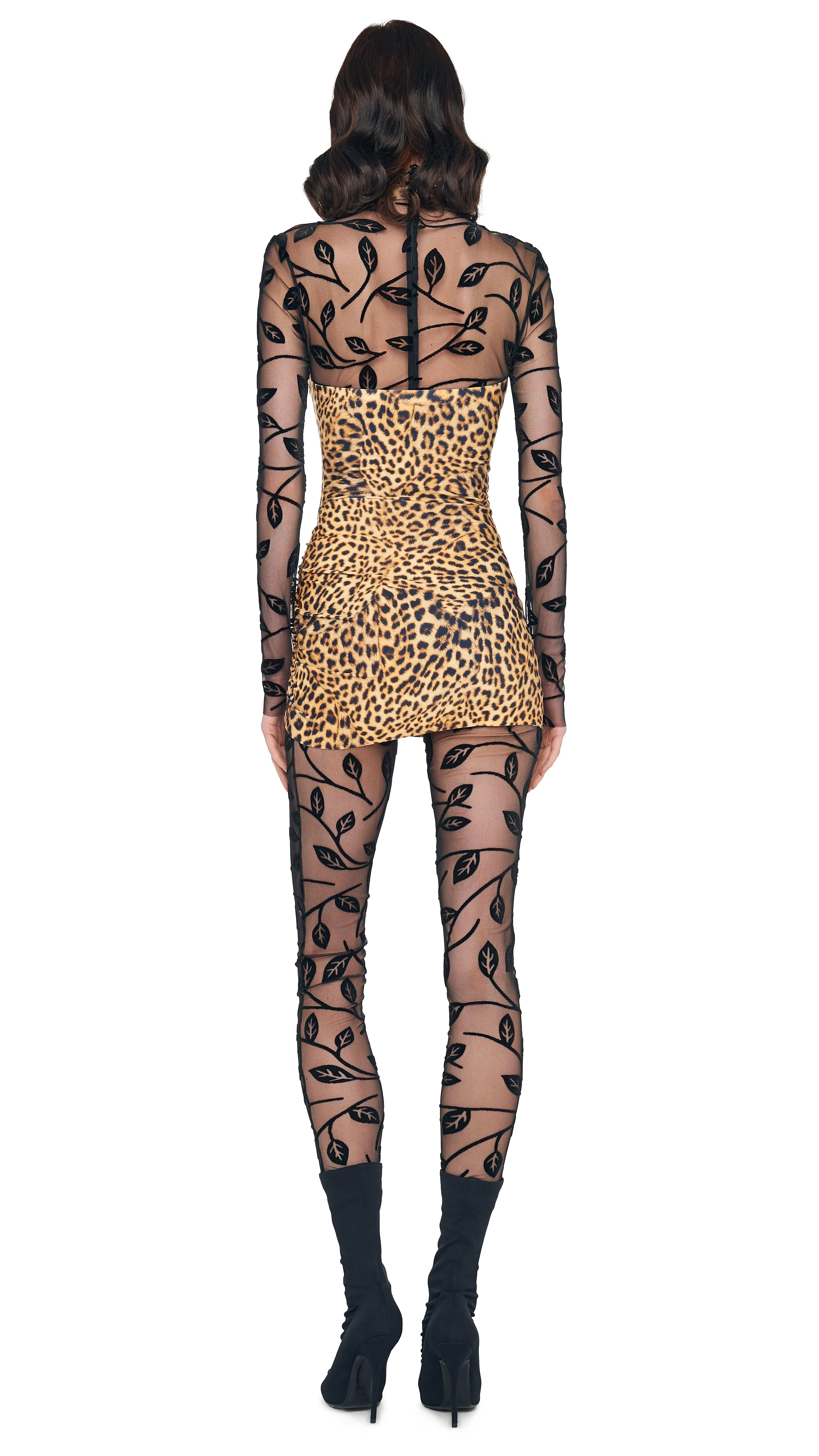 LONG SLEEVE SLIM FIT TURTLE CATSUIT sold by Norma Kamali product image thumbnail 3