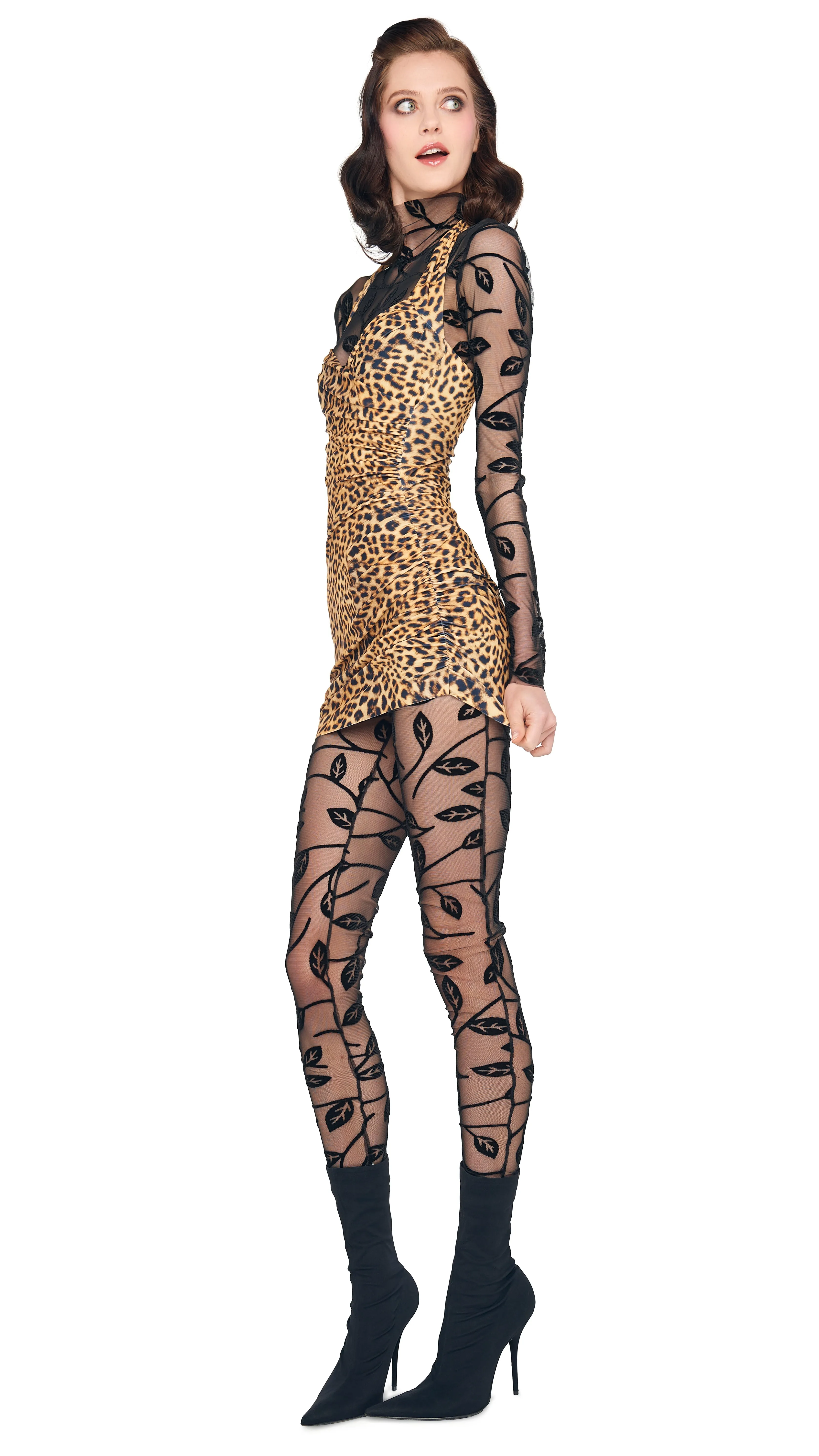 LONG SLEEVE SLIM FIT TURTLE CATSUIT sold by Norma Kamali product image thumbnail 4