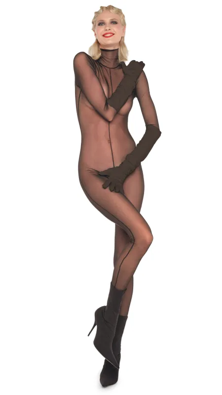 LONG SLEEVE SLIM FIT TURTLE CATSUIT sold by Norma Kamali