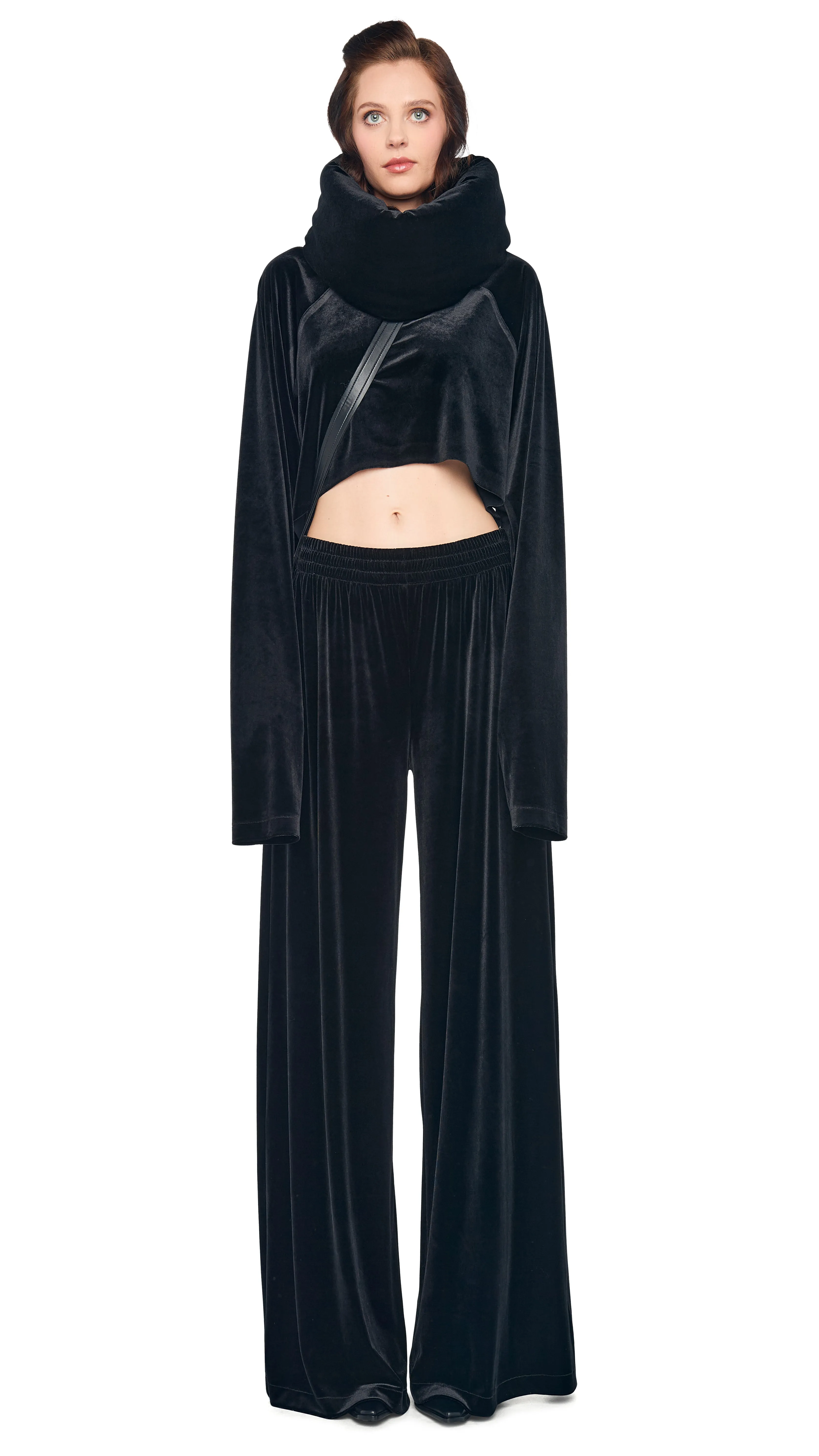 OS RAGLAN SLEEVE CROPPED TOP sold by Norma Kamali