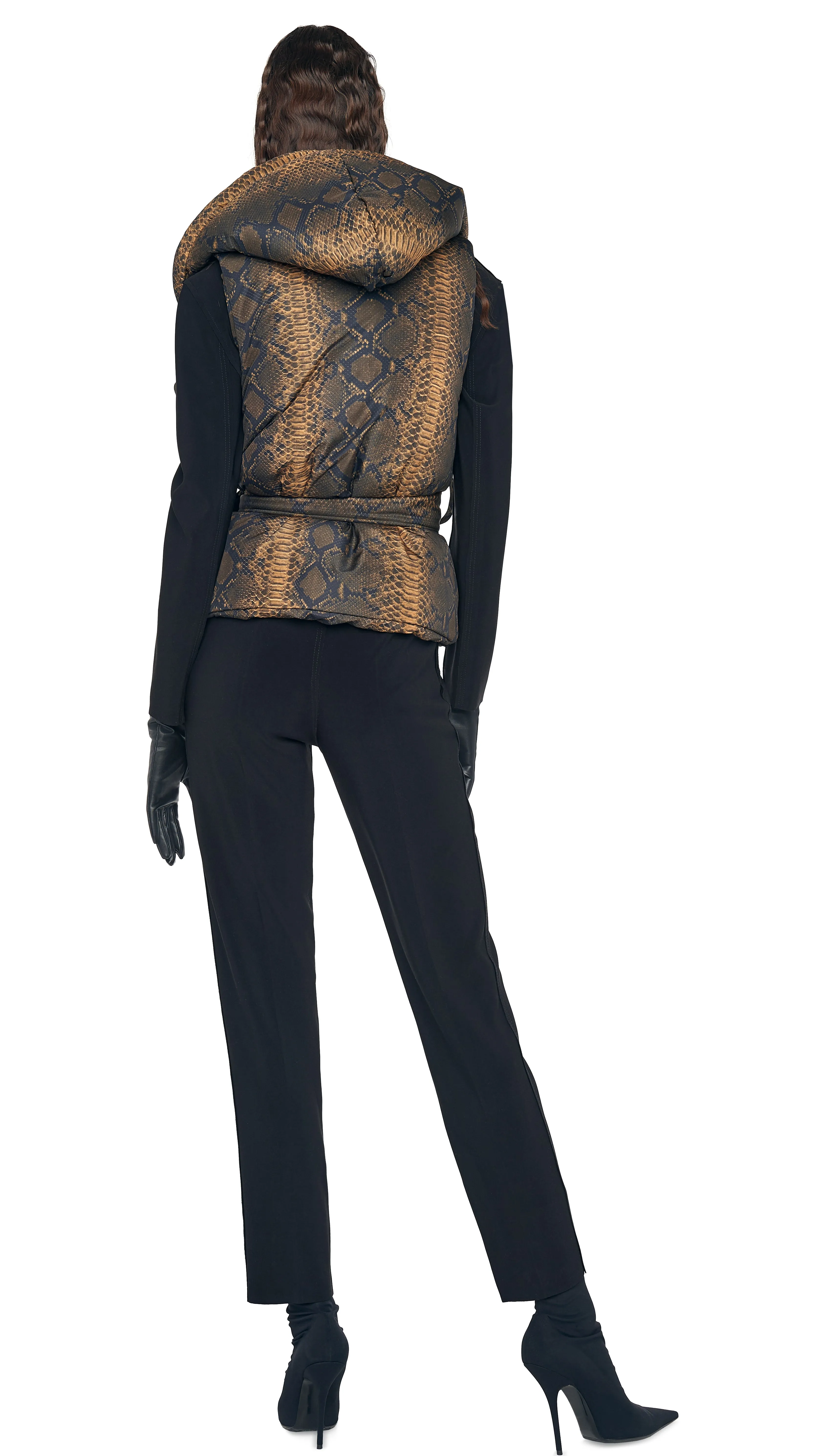 HOODED SLEEVELESS SLEEPING BAG VEST sold by Norma Kamali product image thumbnail 3