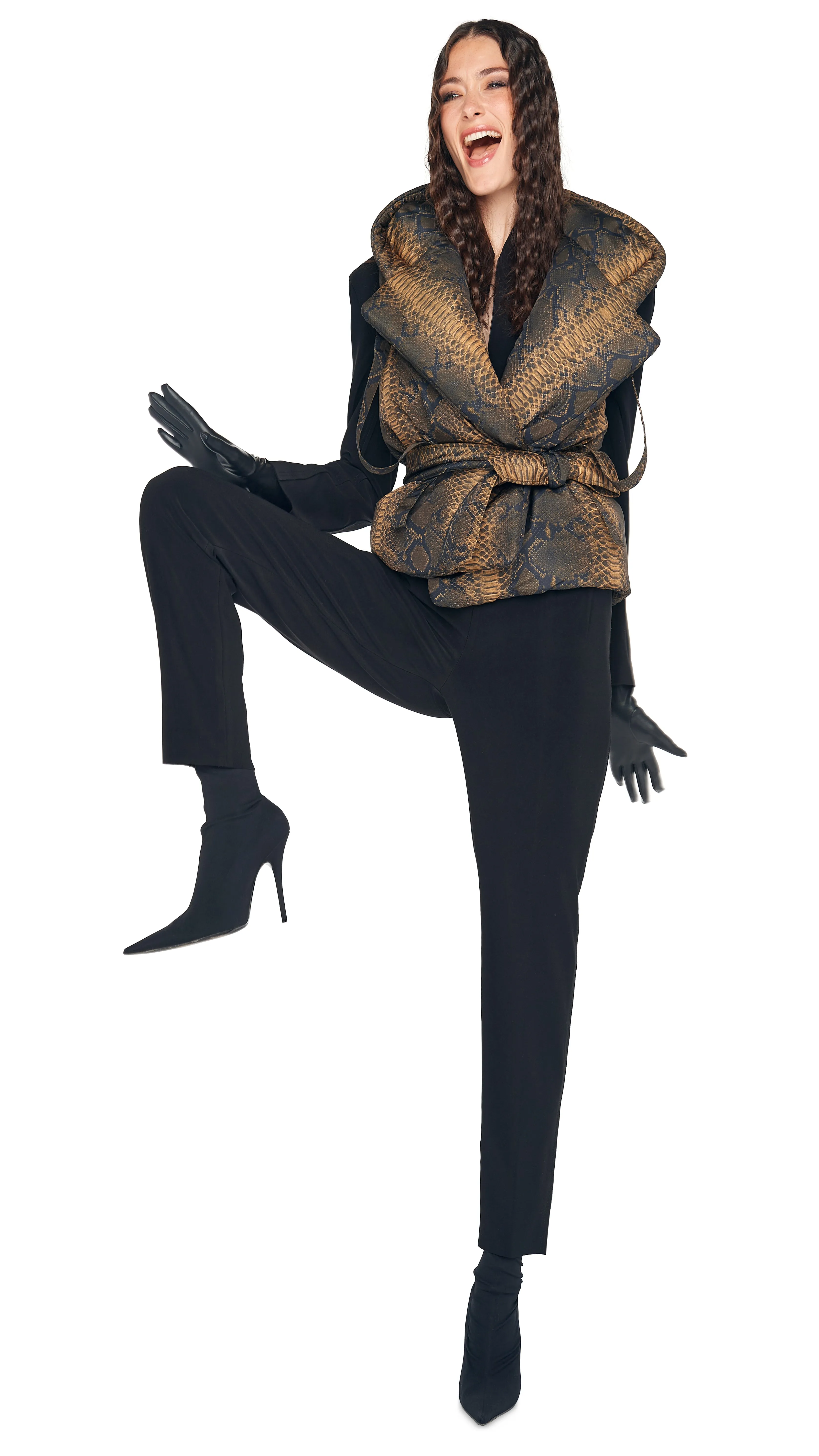 HOODED SLEEVELESS SLEEPING BAG VEST sold by Norma Kamali product image thumbnail 5