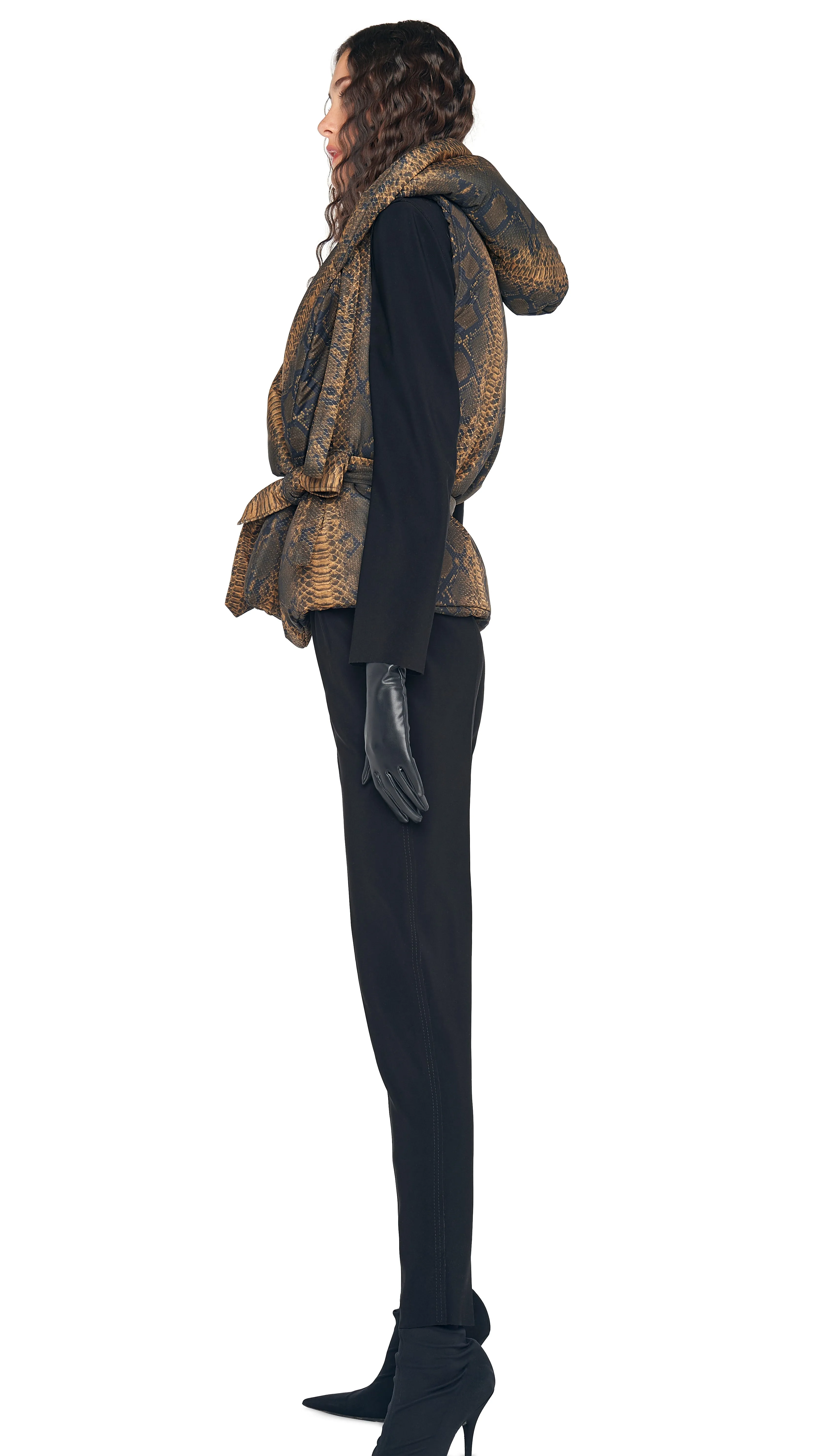 HOODED SLEEVELESS SLEEPING BAG VEST sold by Norma Kamali product image thumbnail 2