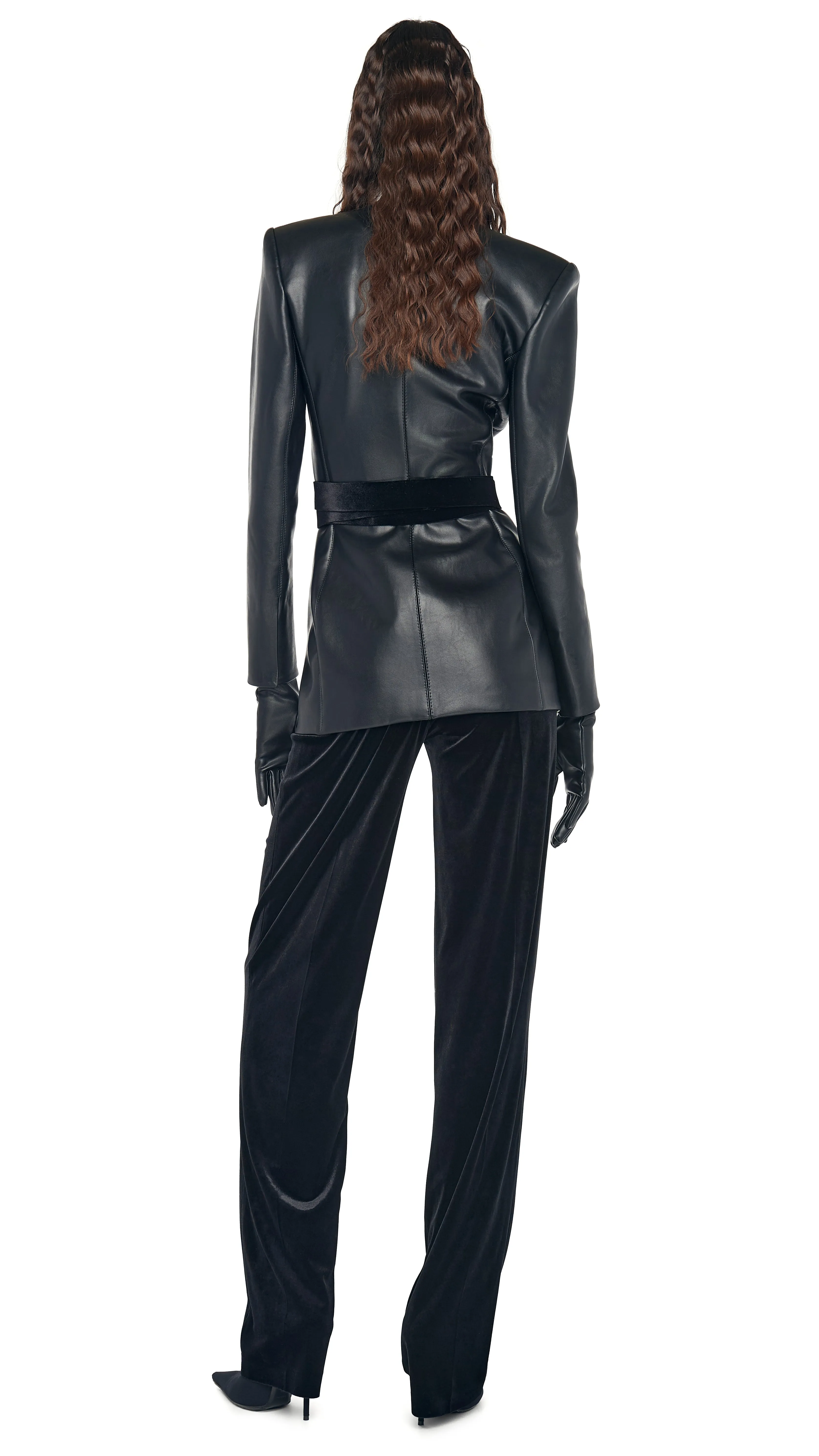 LS V NECK ZIP FRONT JACKET sold by Norma Kamali product image thumbnail 3